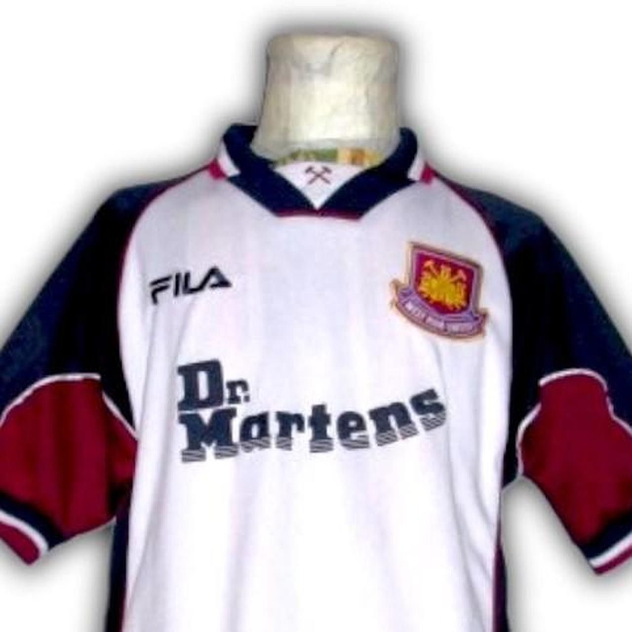 Fila Fc West Ham United 1999 2000 2001 Away Shirt Jersey trikot Size US M / EU 48-50 / 2 - 1 Thumbnail