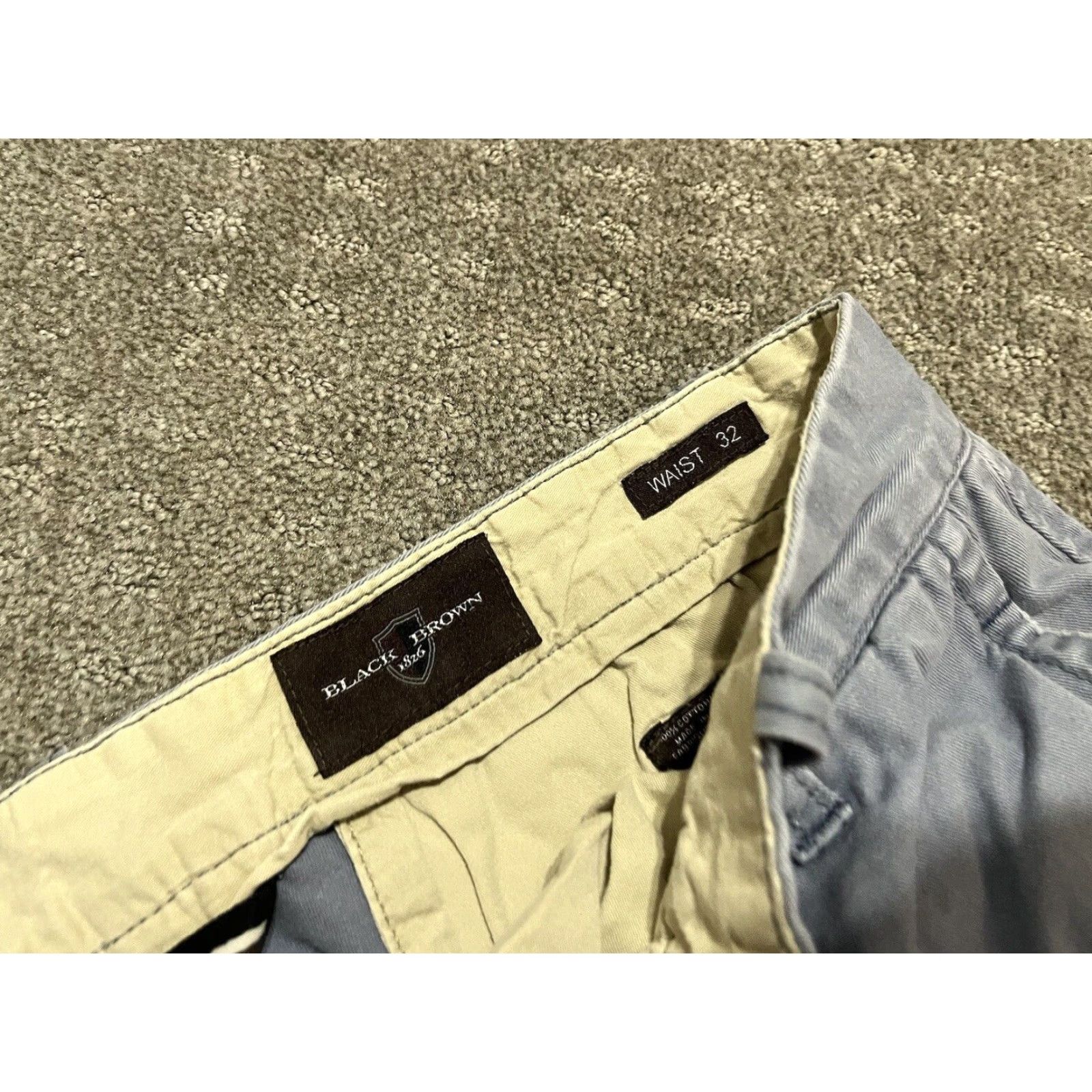 Vintage VINTAGE Black Brown 1826 Classic Fit Shorts Cotton 9" Inseam 32 Blue Men Chino Pocket Belt Loops Size US 32 / EU 48 - 3 Thumbnail
