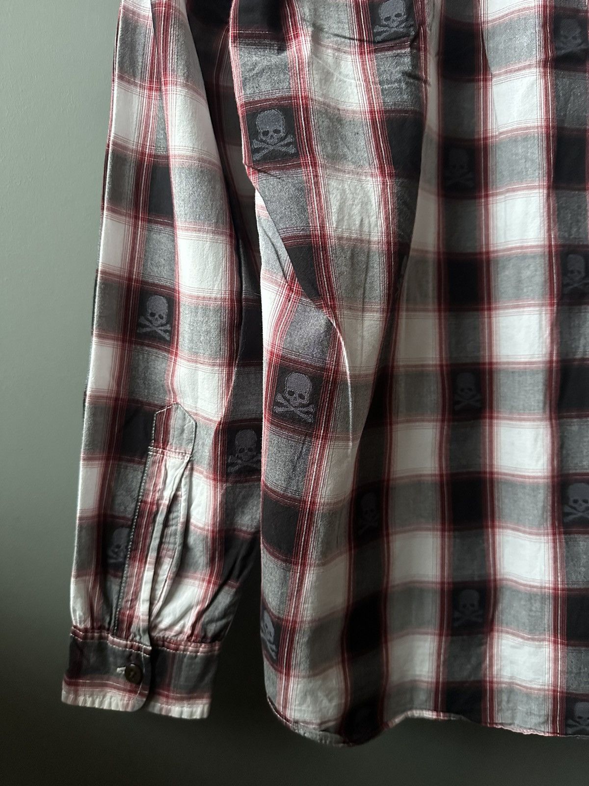 Japanese Brand Womens Tkmixpice Skull Check Shirt Size L Size L / US 10 / IT 46 - 5 Thumbnail