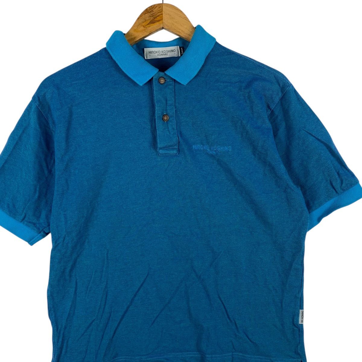 Hiroko Koshino Homme Vintage HIROKO KOSHINO HOMME Collection Polo Tee Shirt Top Size US M / EU 48-50 / 2 - 3 Thumbnail