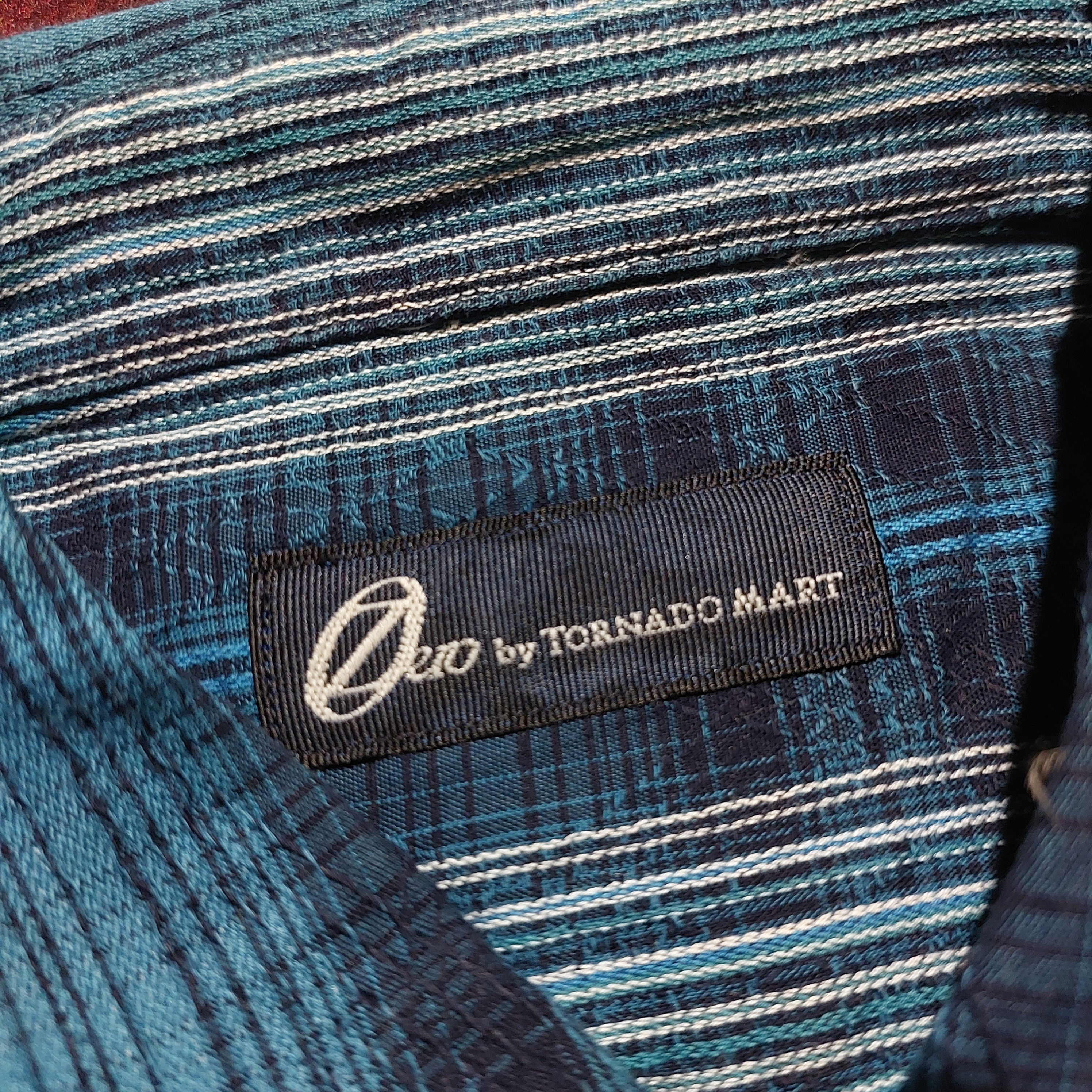 Tornado Mart Zero by Tornado Mart blue stripes button up L/s shirt Size US L / EU 52-54 / 3 - 7 Thumbnail