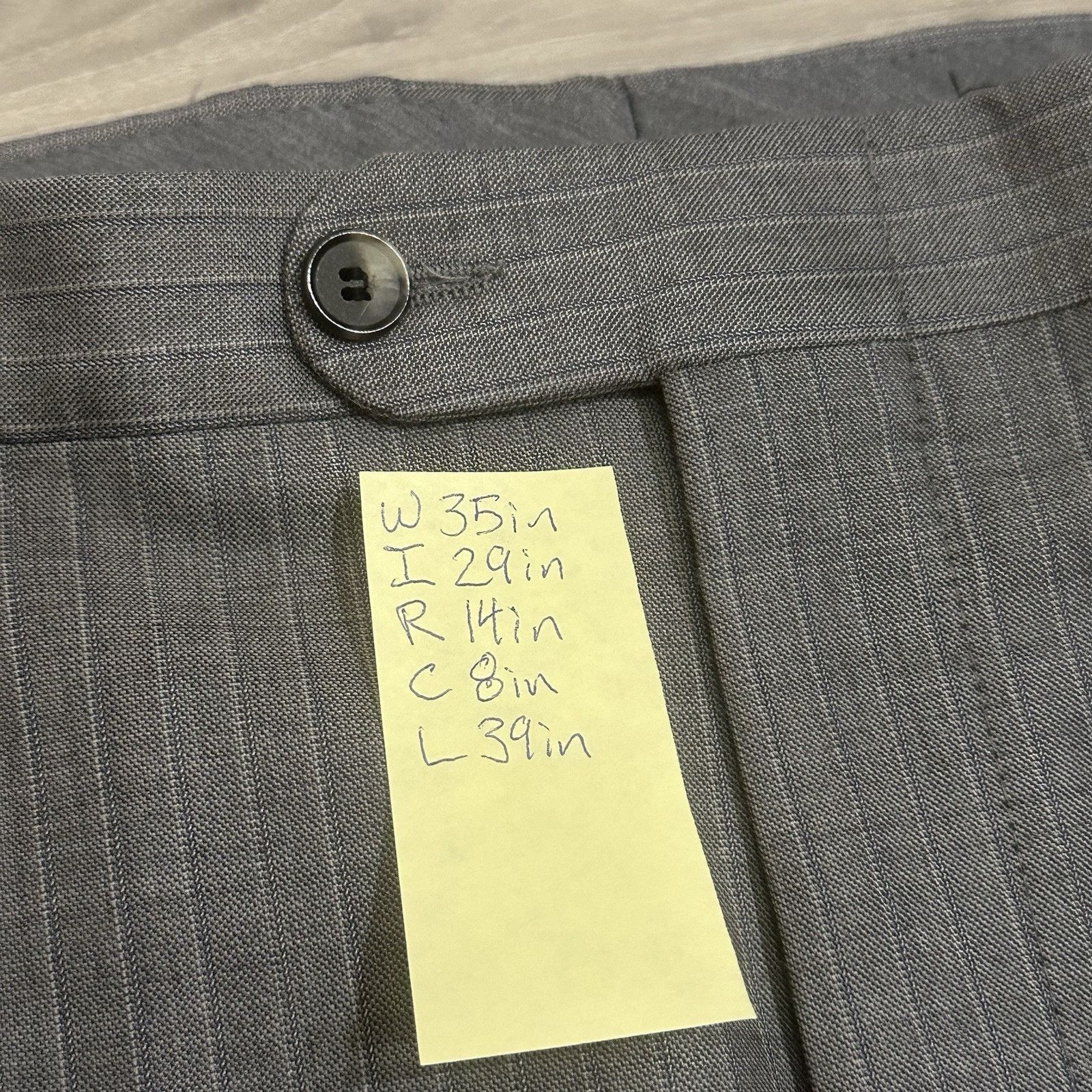 Hickey Freeman Hickey Freeman Mens 2 Piece Suit 42R Solid Grey Pleated Size 42R - 17 Thumbnail