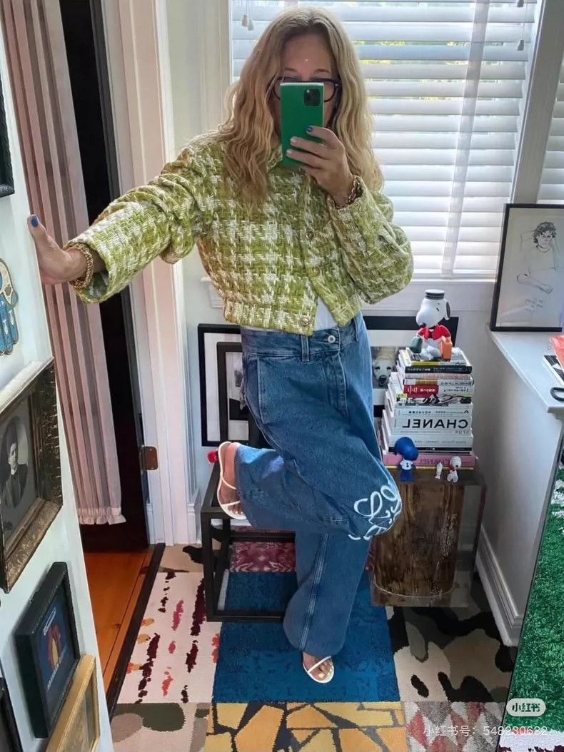 Chanel Chanel Yellow and green soft thousand-bird checkered jacke Size S / US 4 / IT 40 - 6 Thumbnail