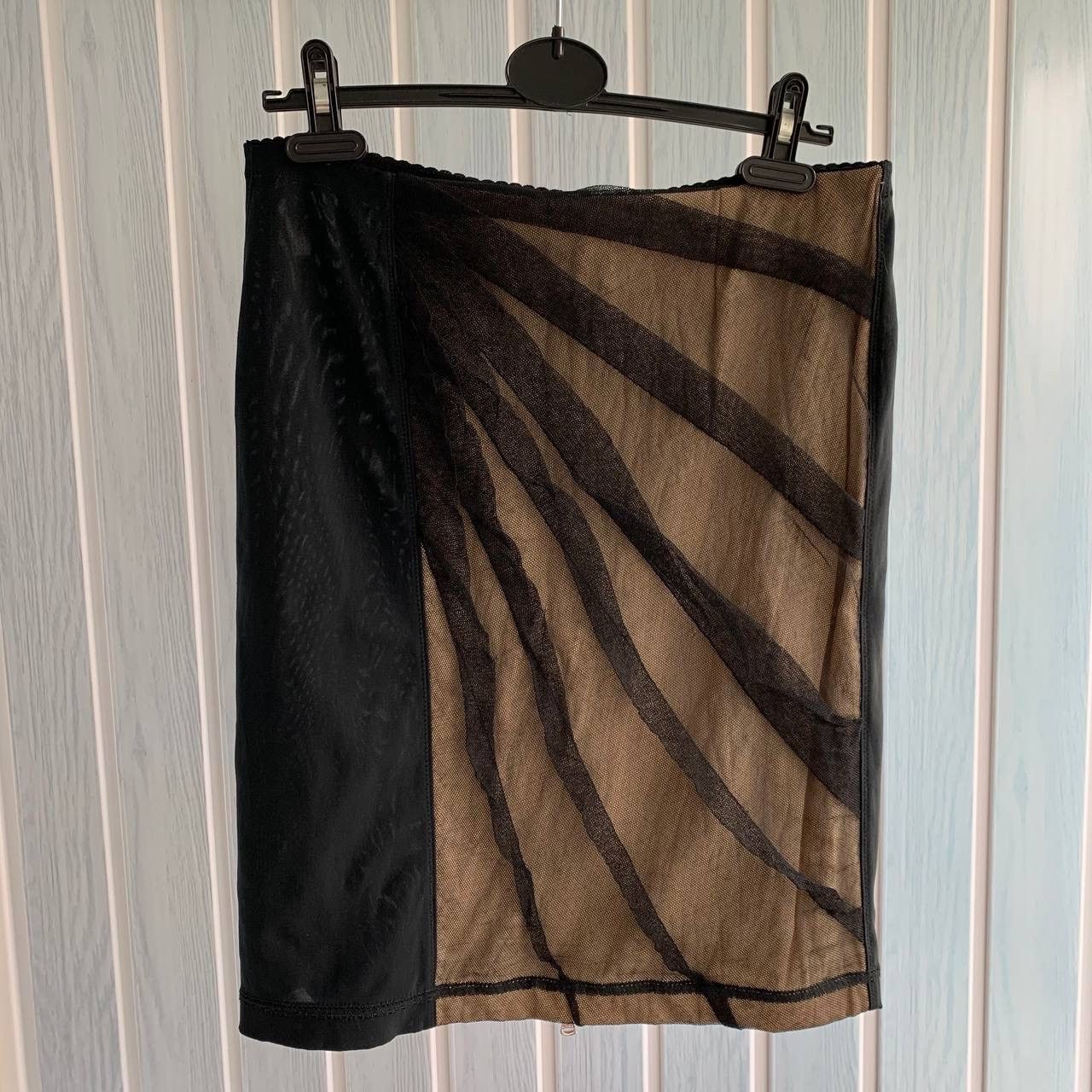 Dolce & Gabbana Viscose & Polyamide Pleated Zip Pencil Skirt