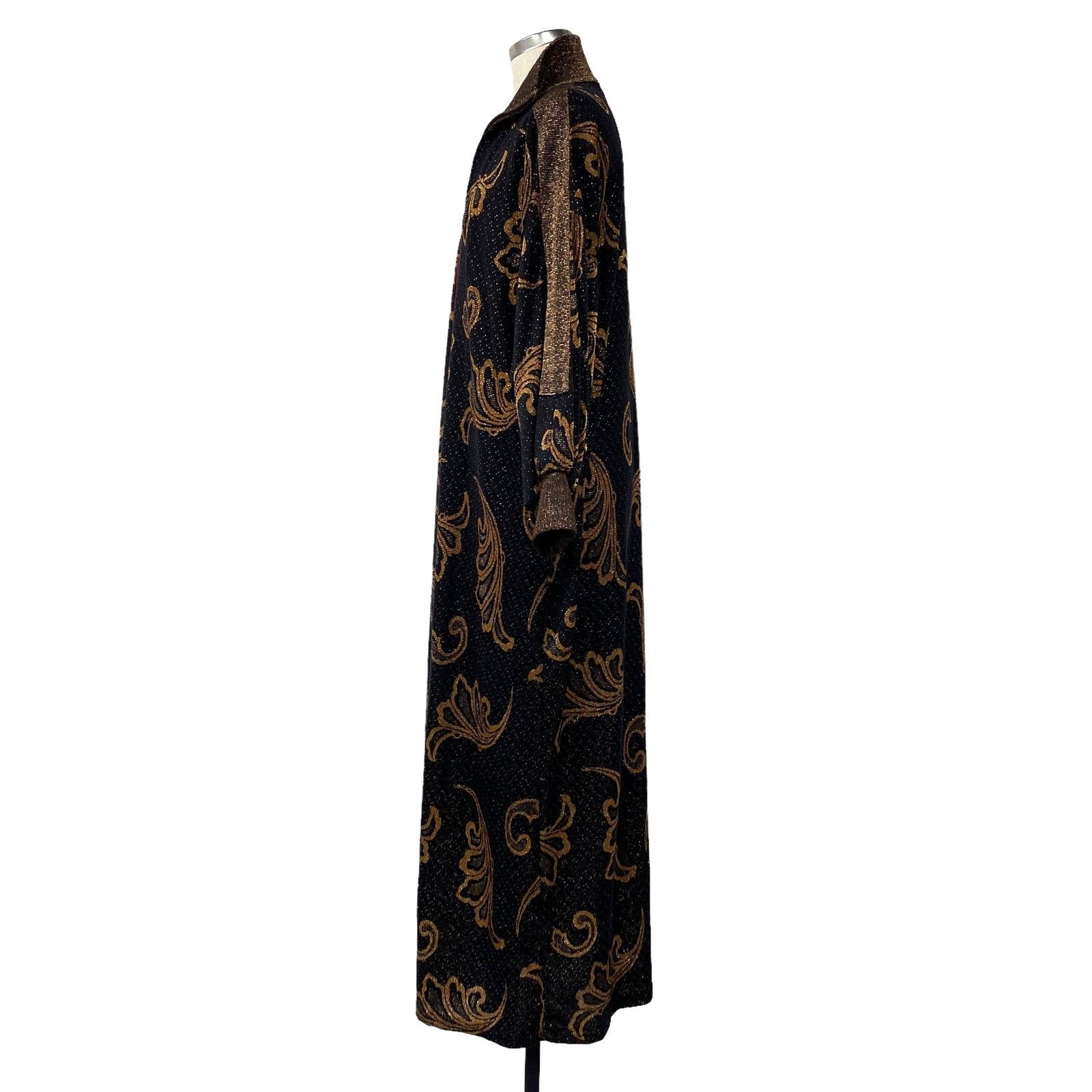 Vintage Vintage David Brown Womens Size M Black Gold House Dress Size M / US 6-8 / IT 42-44 - 6 Thumbnail
