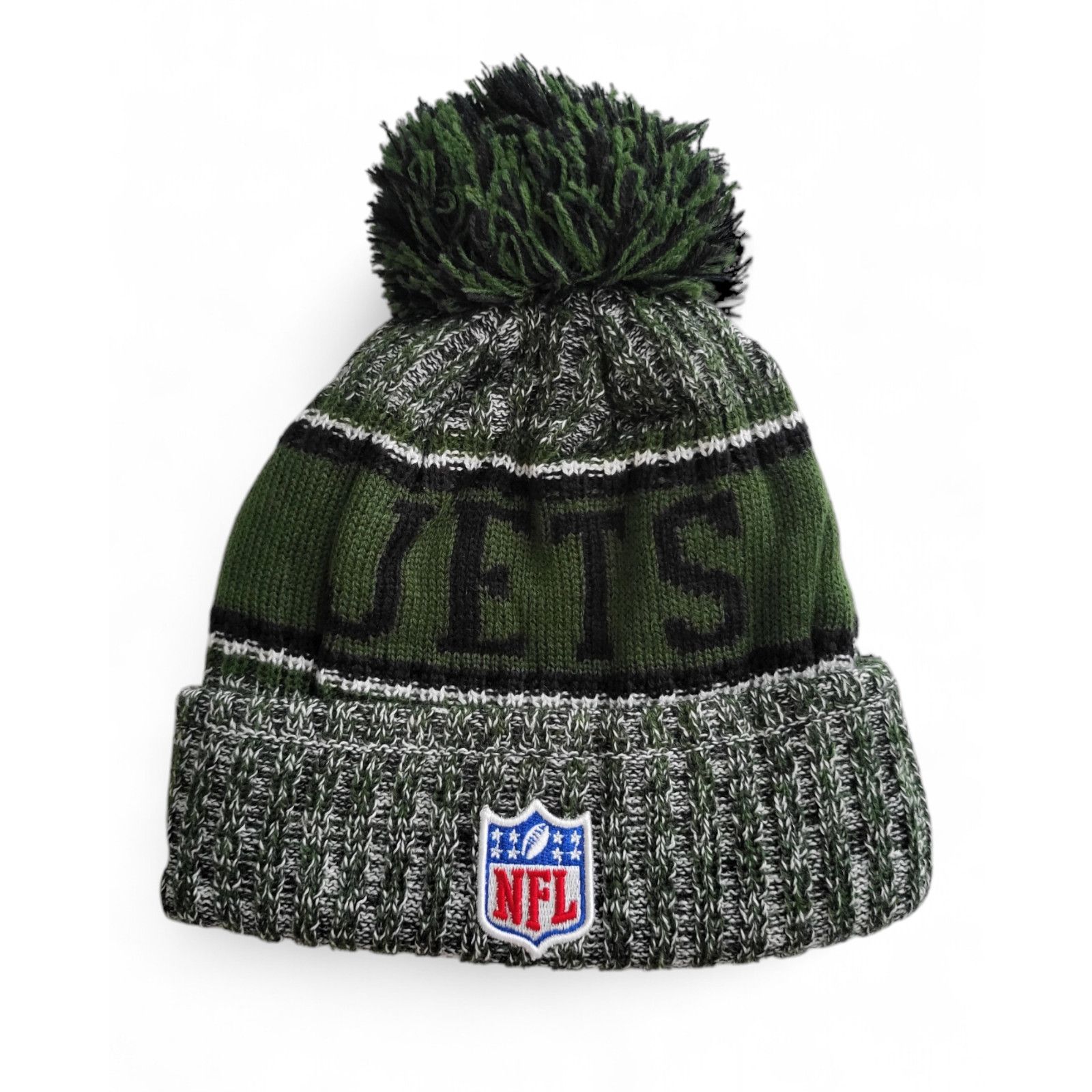 Other NWT New York Jets Army Green Sports Knit Beanie Fleece Lined Size ONE SIZE - 5 Thumbnail