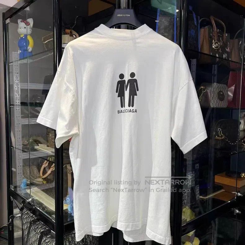 Balenciaga Balenciaga Dual portrait multi-national flag print Size US S / EU 44-46 / 1 - 1 Thumbnail