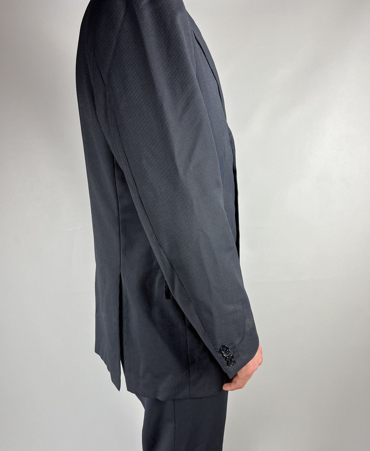 Corneliani 🕴️Corneliani formal classic suit white striped Size 52R - 3 Thumbnail