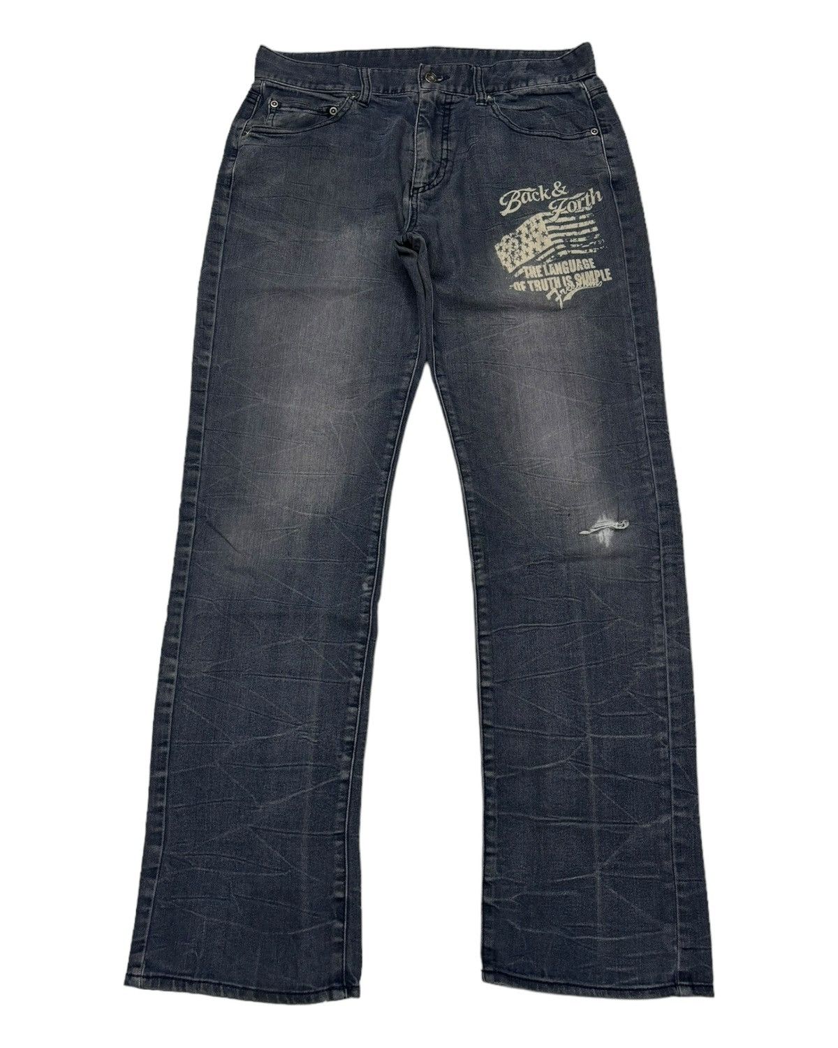 Japanese Brand BACK & FORTH NICE DESIGN SOFT DENIM JEANS Size US 30 / EU 46 - 1 Thumbnail