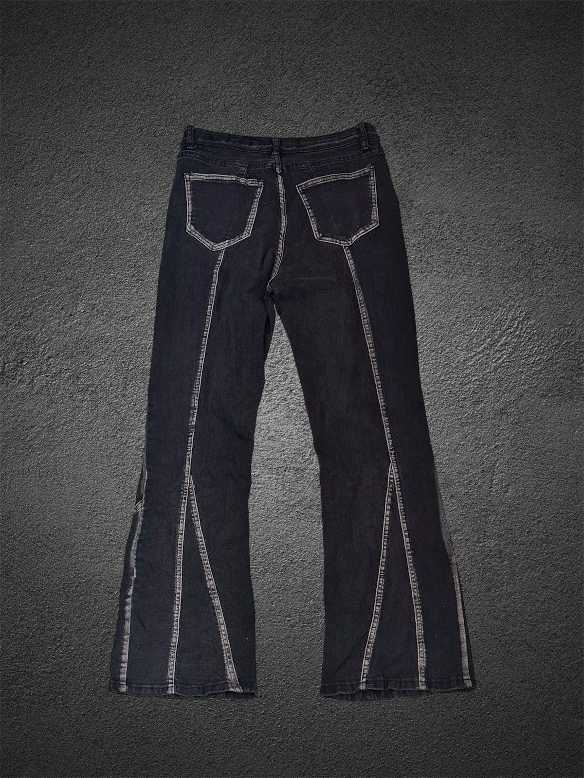 Le Grande Bleu (L.G.B.) FLARED STRETCH DENIM PANTS JAPANESE STYLED Size US 29 - 2 Thumbnail