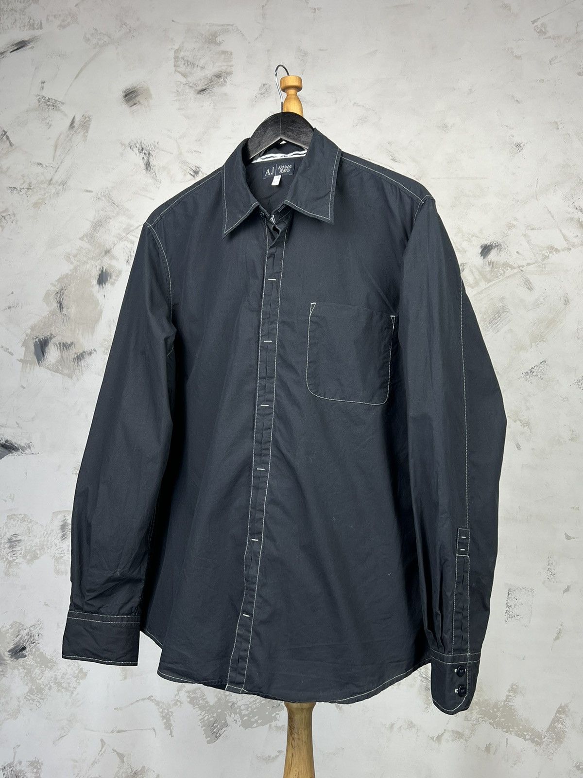 Armani Vintage Armani Jeans Button Shirt Size L - XL Size US L / EU 52-54 / 3 - 1 Thumbnail