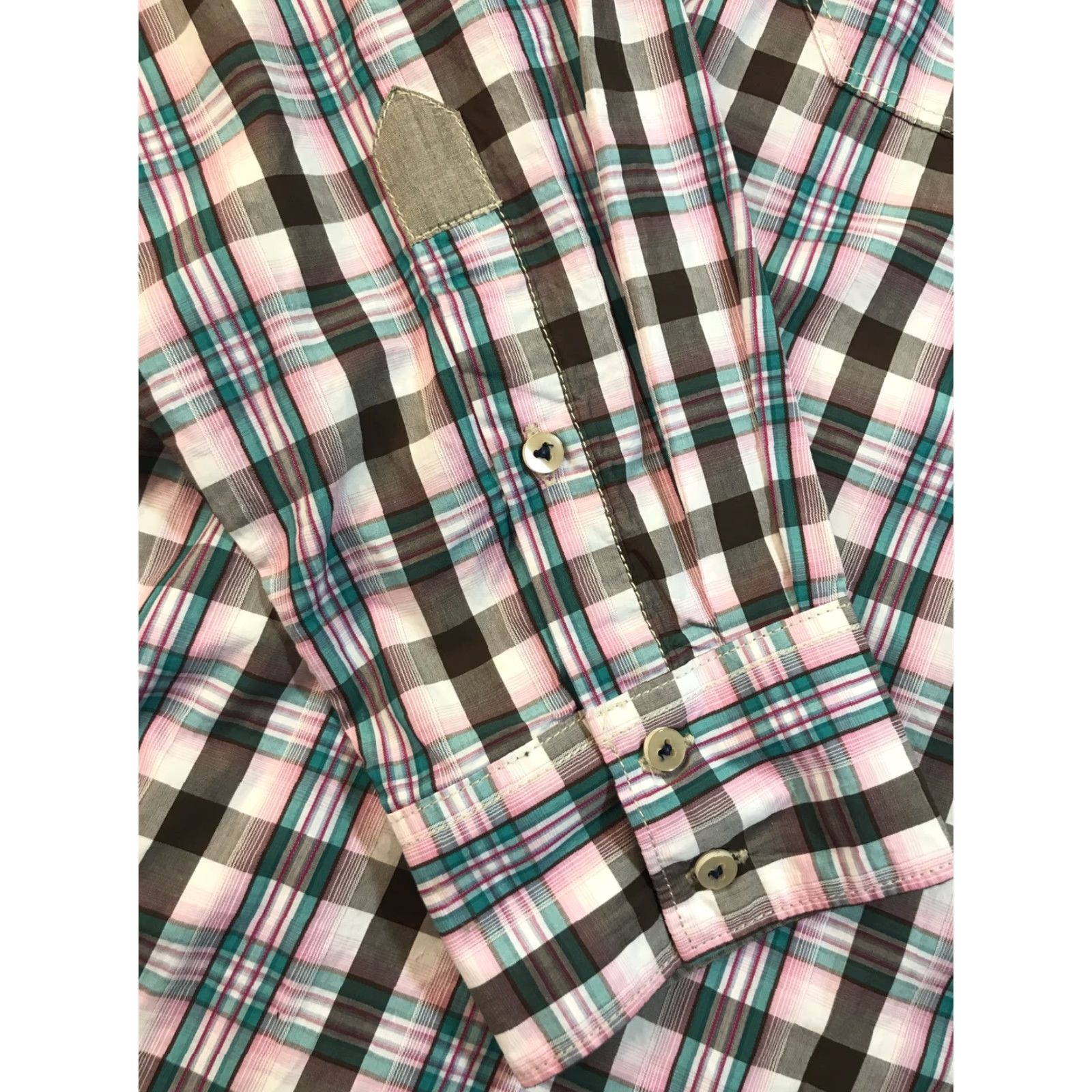 Tommy Bahama Tommy Bahama Shirt Mens Island Modern Fit XL Plaid Long Sleeve Button-Up Cotton Knit Multicolor Blue Collar Spread Casual Size US XL / EU 56 / 4 - 5 Thumbnail