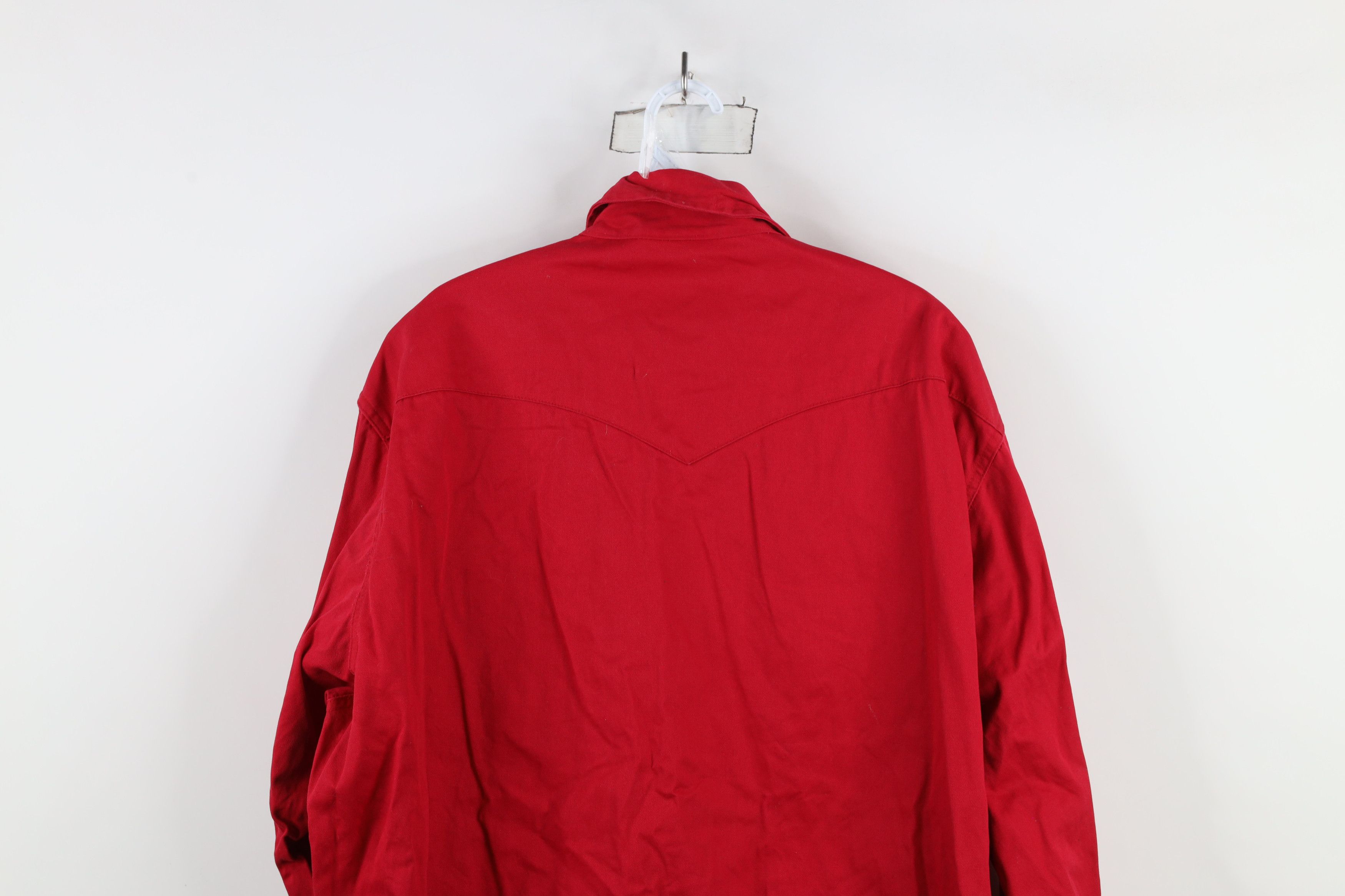 Vintage × Wrangler Vintage 90s Wrangler Heavyweight Western Cowboy Button Shirt Size US XXL / EU 58 / 5 - 13 Thumbnail