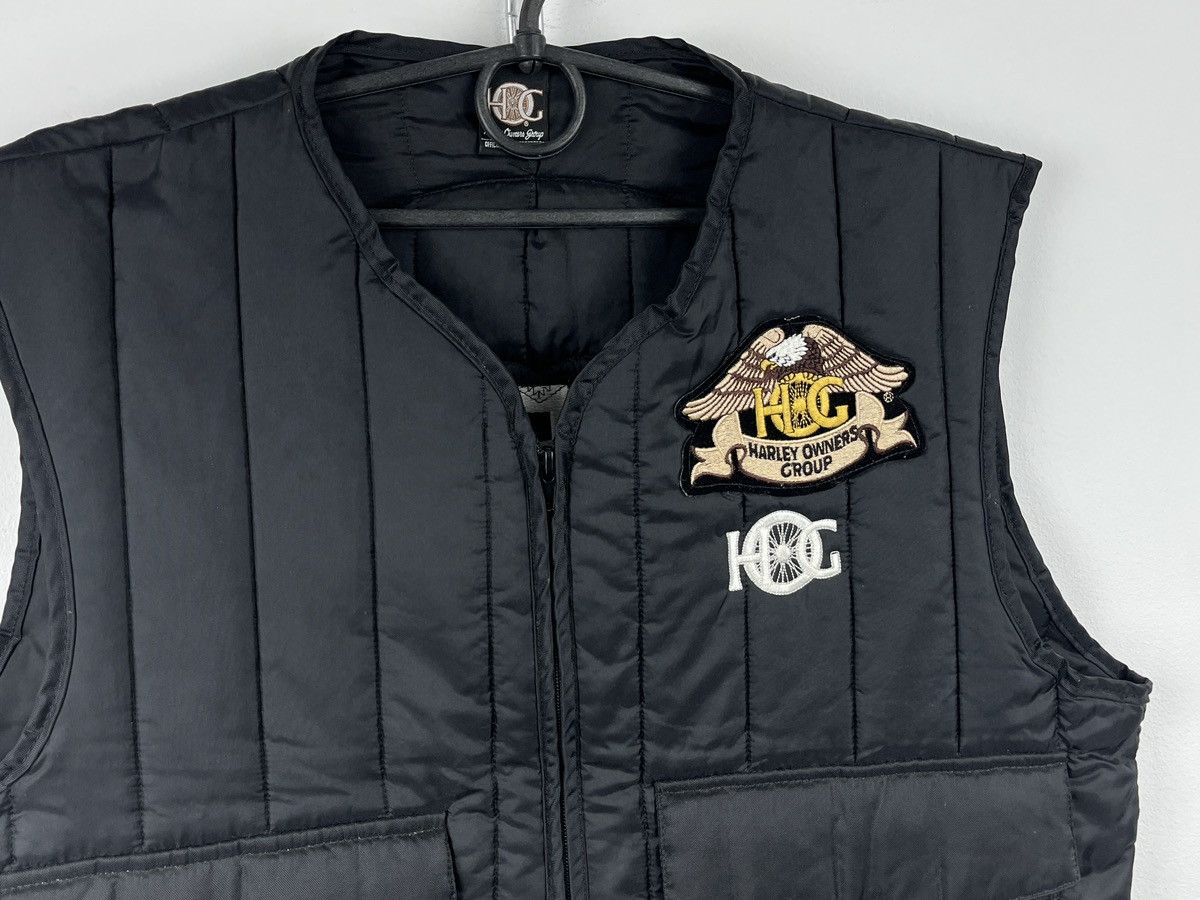 Japanese Brand × Vintage Harley Owners Group Vintage Black Rare Motorcycle Vest Size US L / EU 52-54 / 3 - 3 Thumbnail