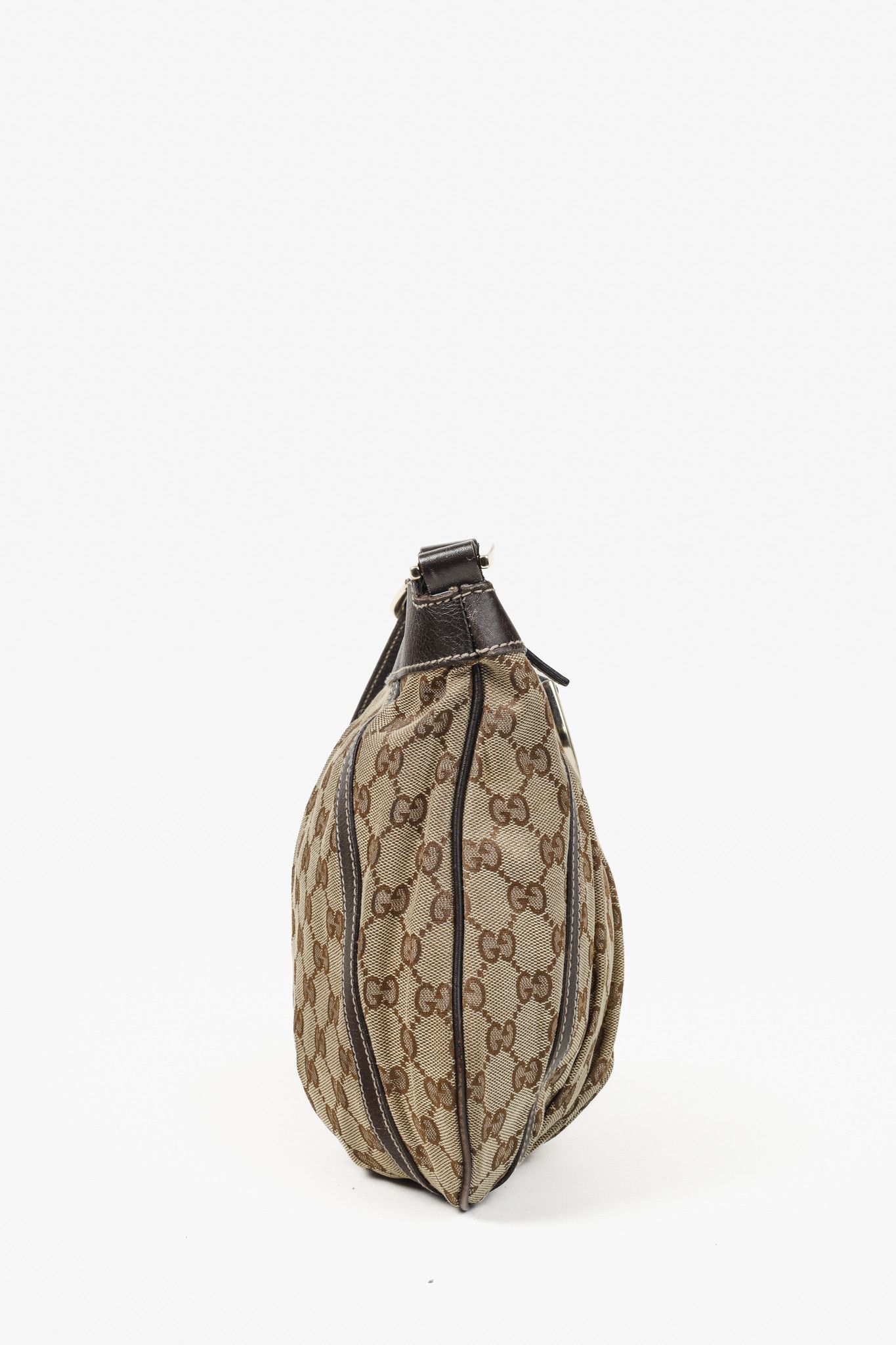 Gucci Gucci Vintage Brown D-Ring Monogram Fabric Crossbody Bag Size ONE SIZE - 3 Thumbnail
