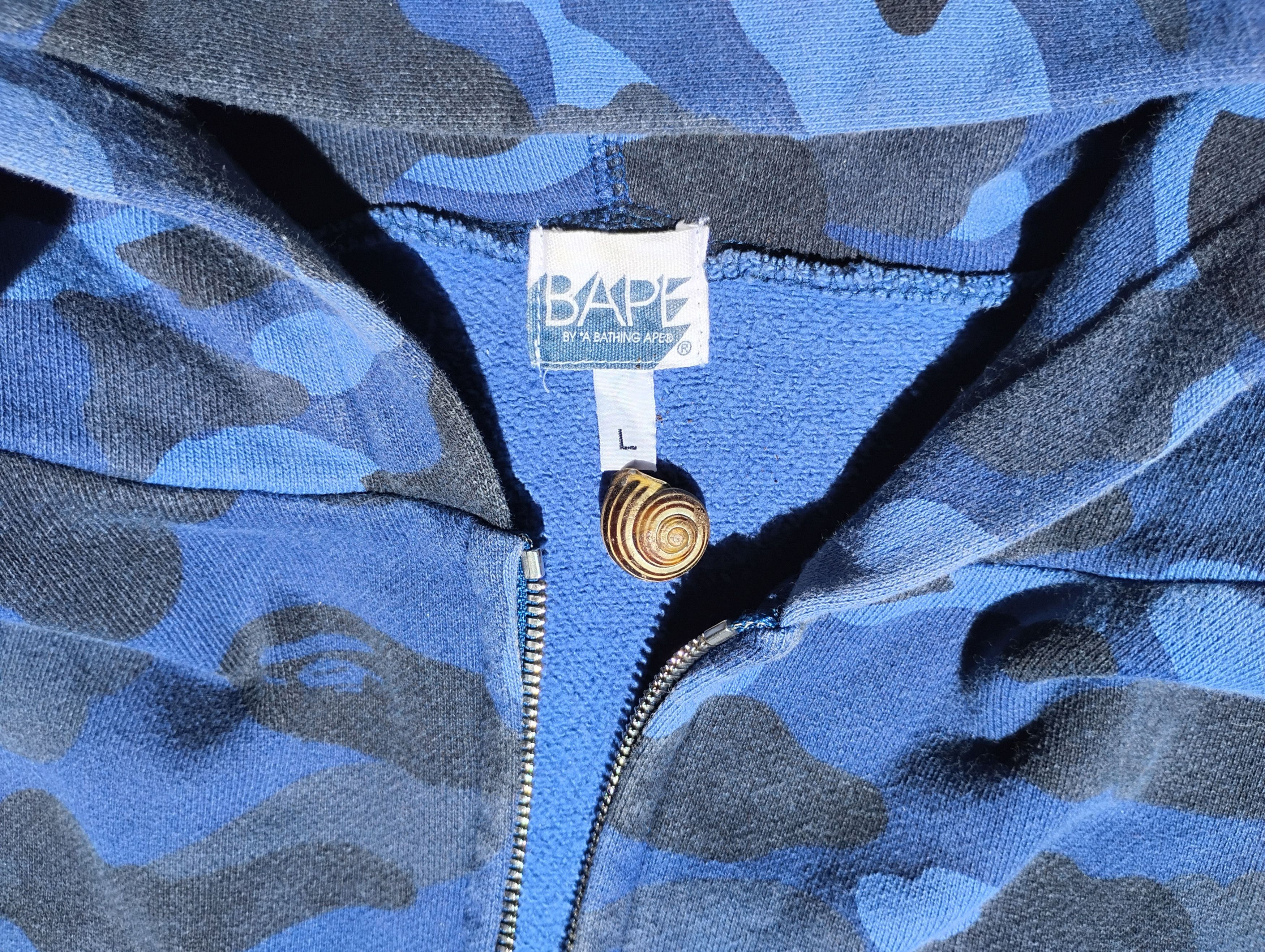 Bape 2006 BAPE sleeveless hoodie blue camo Size US L / EU 52-54 / 3 - 4 Thumbnail