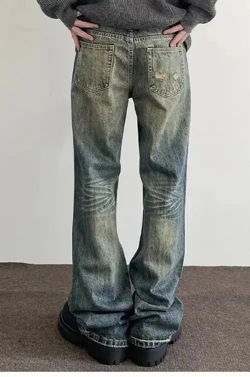 Hypebeast × Japanese Brand × Jean Y2k Vintage Blue Distressed Jeans Size US 30 / EU 46 - 4 Thumbnail