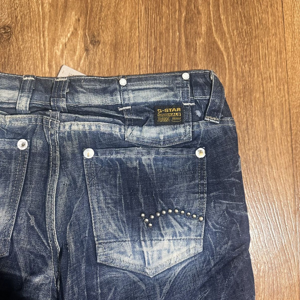 G-Star G STAR RAW 3301 Faded Dark Wash Jeans Size 32 Size 24" / US 00 / IT 34 - 3 Thumbnail