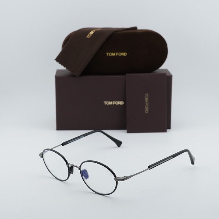 Tom Ford Tom Ford FT5973-B 020 Eyeglasses Grey 49mm Oval Frame Size ONE SIZE - 1 Thumbnail