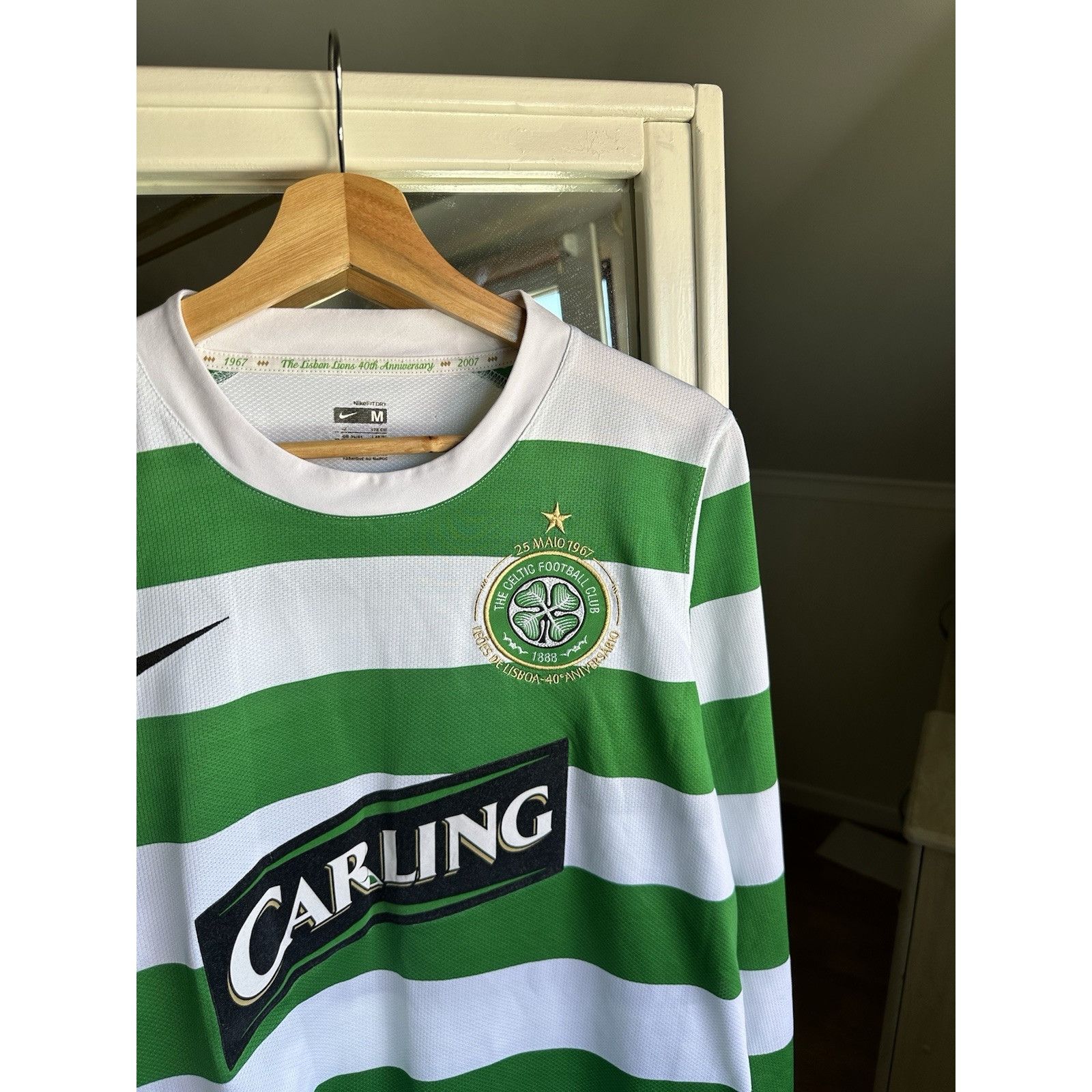Nike Celtic Home Football Shirt Jersey 2007/08 40th Anniversary Size US M / EU 48-50 / 2 - 5 Thumbnail