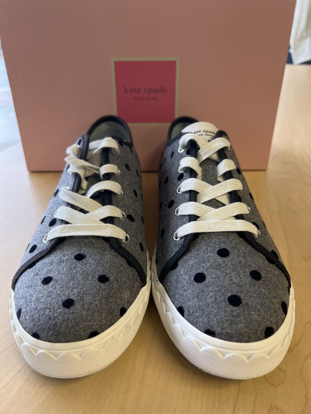 Kate Spade Grey Polka Dot Sneakers Size US 9.5 / IT 39.5 - 2 Thumbnail