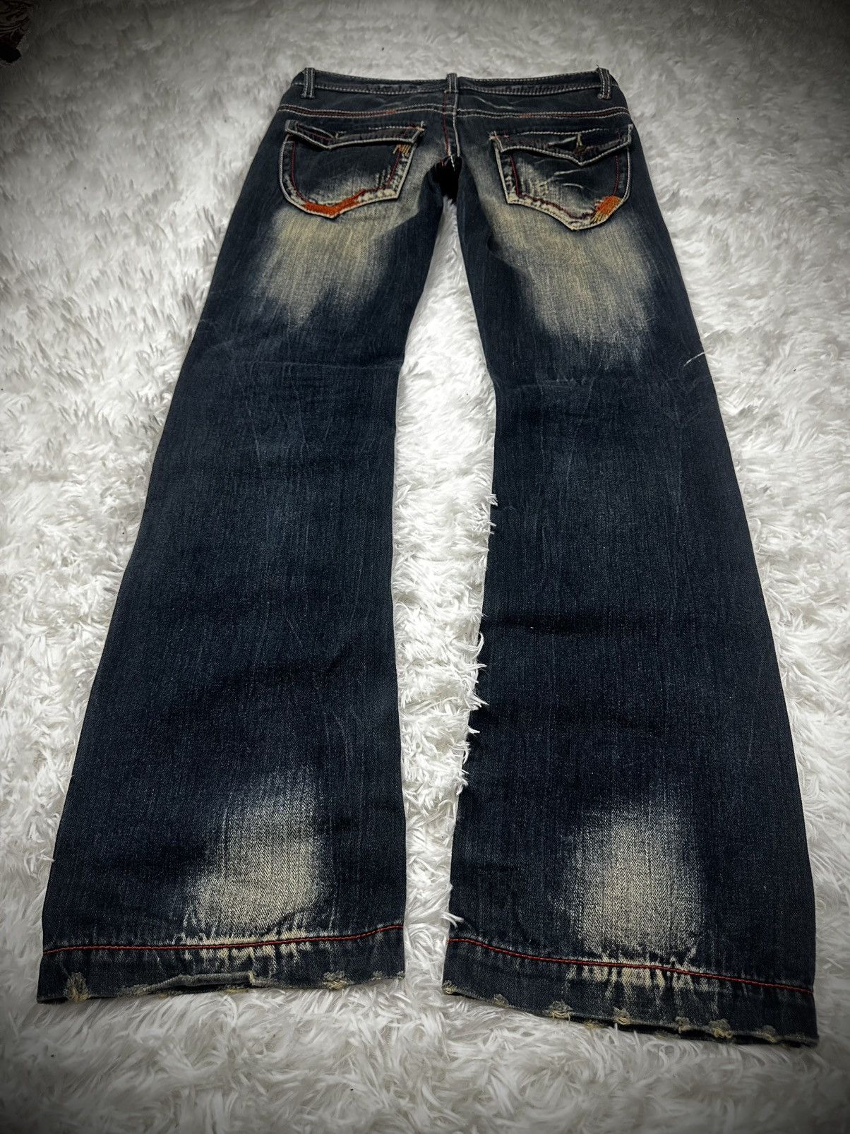 💥rare💥 20s shinehill mudwash clawmark flare denim jeans