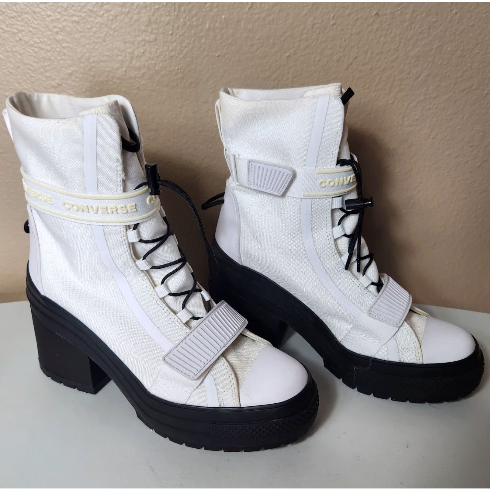Converse VINTAGE Converse Chuck Taylor All Star White GR 82 Platform Boot High Top Women's 9.5 Size US 10 / IT 40 - 2 Thumbnail