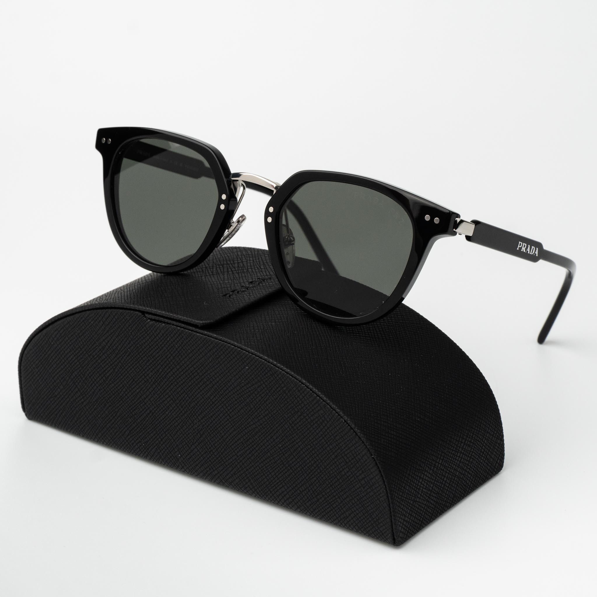 Prada Prada Men Sunglasses Oval PR17YS 1AB03R BRAND NEW Size ONE SIZE - 2 Thumbnail