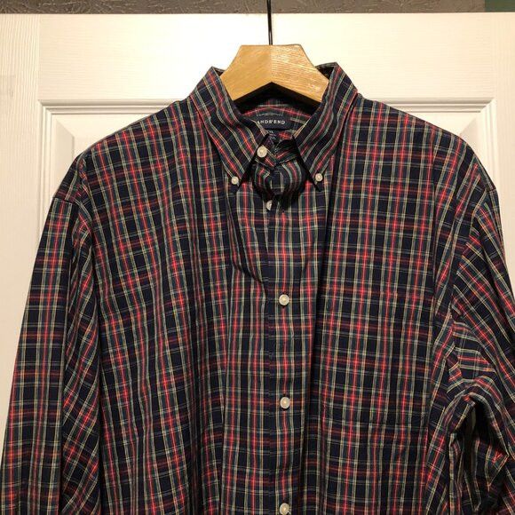 Lands' End Lands'end men's cotton casual shirt size: XXL( 18-18 1/2) Size US XXL / EU 58 / 5 - 2 Thumbnail
