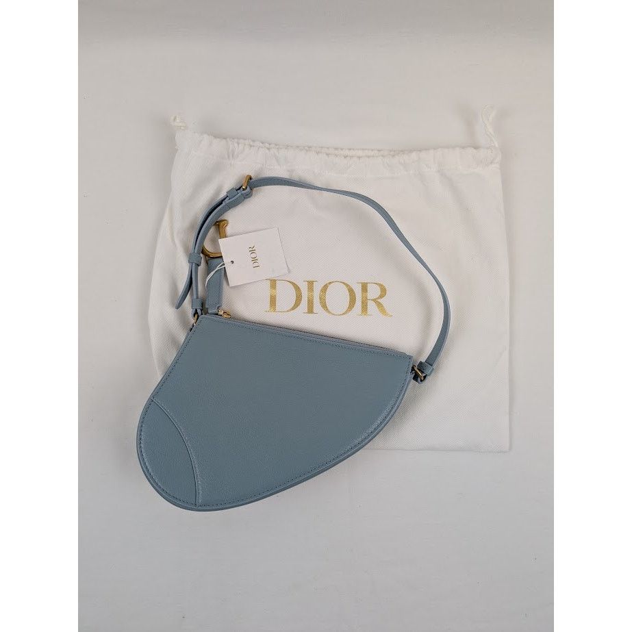 Dior o1rshd1 Size: OS / Saddle Rodeo Pouch in Slate Blue Size ONE SIZE - 10 Thumbnail