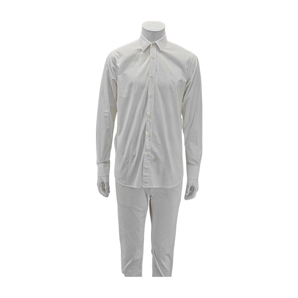 Saint Laurent Paris Saint Laurent White Cotton Button Up Shirt 39 Size US M / EU 48-50 / 2 - 1 Thumbnail