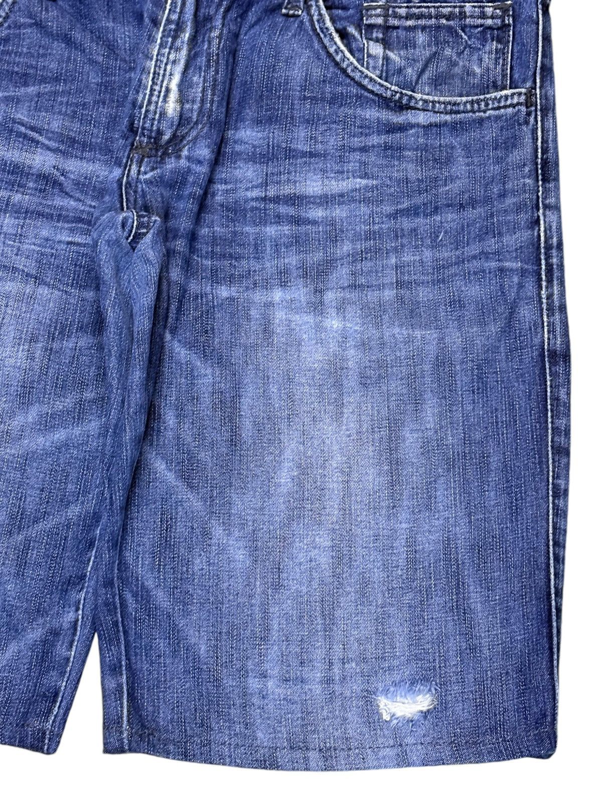 Dolce & Gabbana Vintage Italy Dolce Gabbana Blue Wash Distressed Jean Shorts Size US 34 / EU 50 - 9 Thumbnail