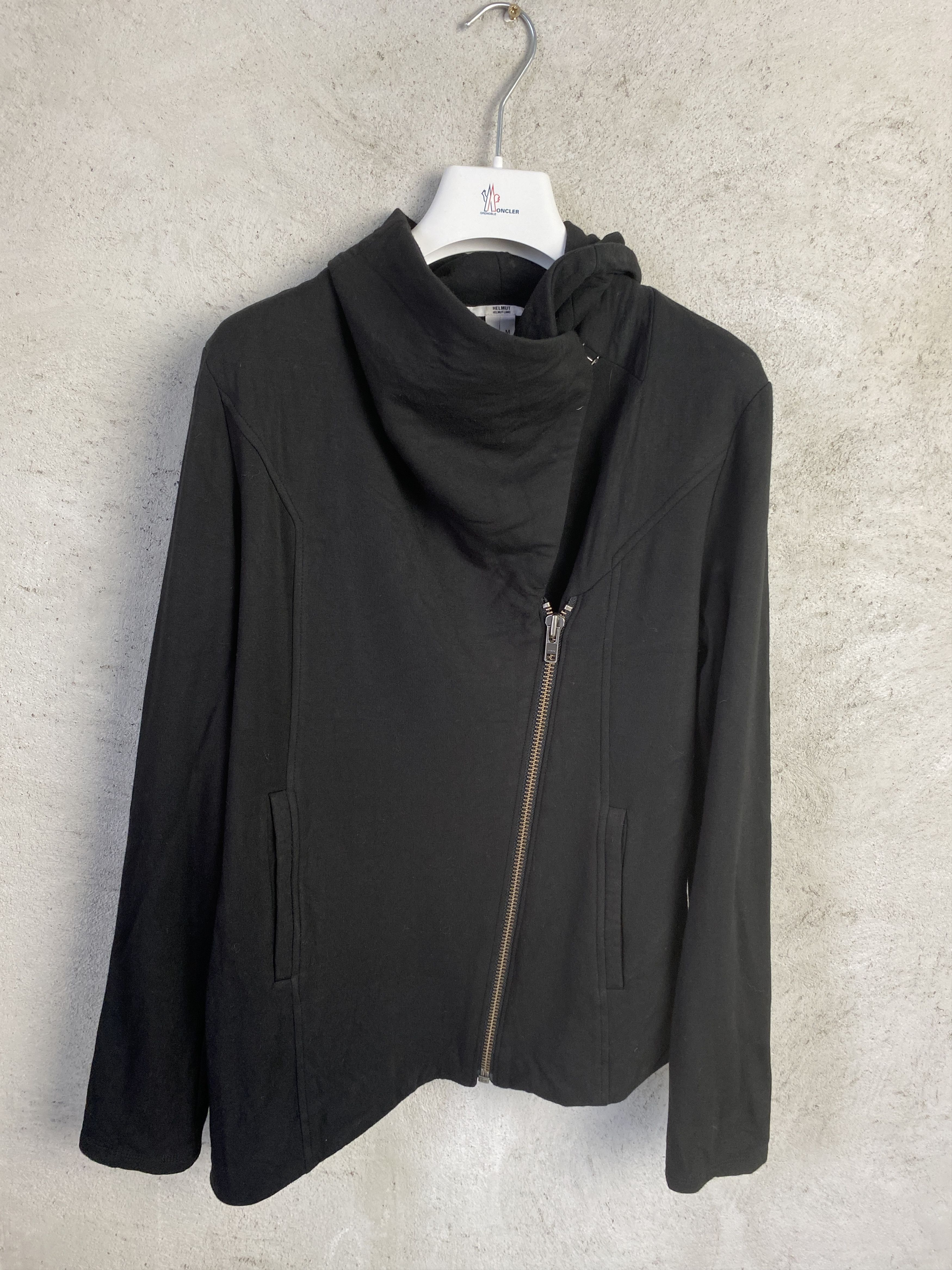 Helmut Lang Helmut Lang asymmetric zip-up sweatshirt moto jacket Size M / US 6-8 / IT 42-44 - 1 Thumbnail