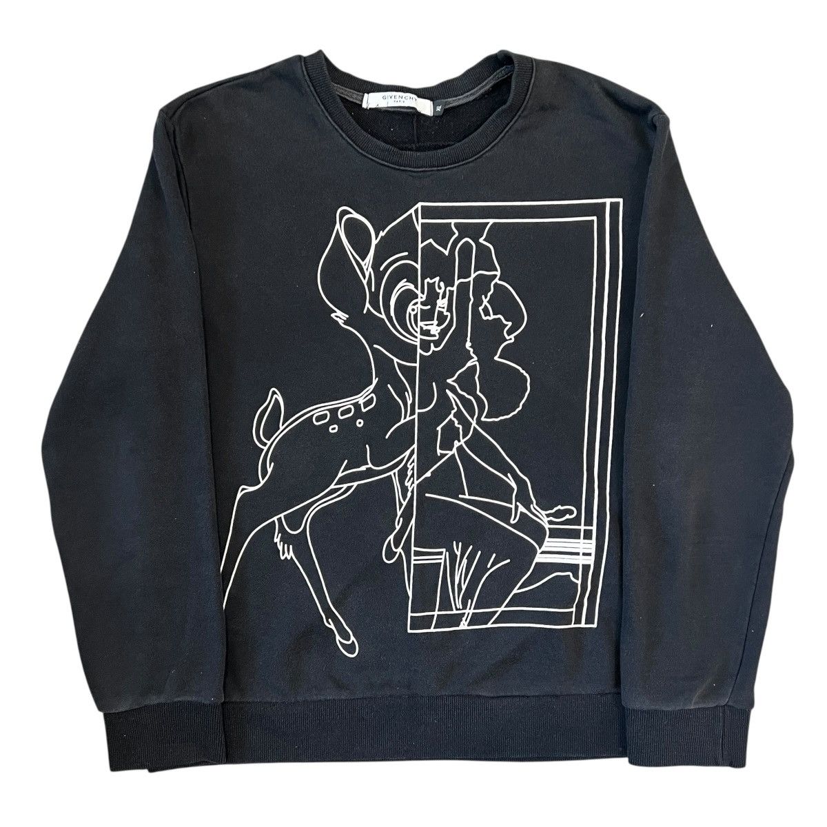 Givenchy GIVENCHY 2017 Spring Riccardo Tisci Bambi Mirror Sweatshirt Size US XL / EU 56 / 4 - 1 Thumbnail