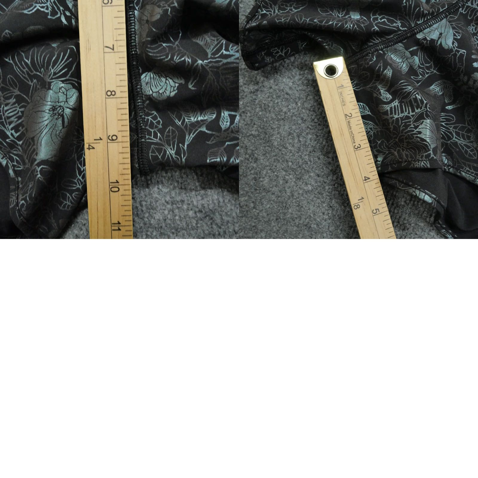 Lululemon Lululemon Shorts Womens 6 Black Green Floral Running Yoga Gym & Training Women 6 Black Size 28" / US 6 / IT 42 - 9 Thumbnail