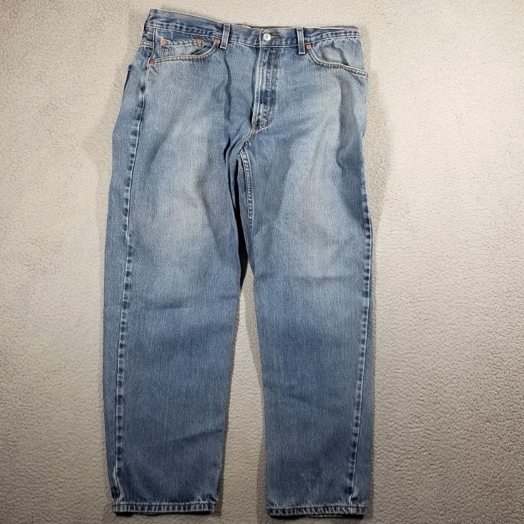 Levi's Levi's 550 Jeans Mens 38x32 Tapered Fit Relaxed Cotton Denim Blue Casual Pants Size US 38 / EU 54 - 2 Thumbnail
