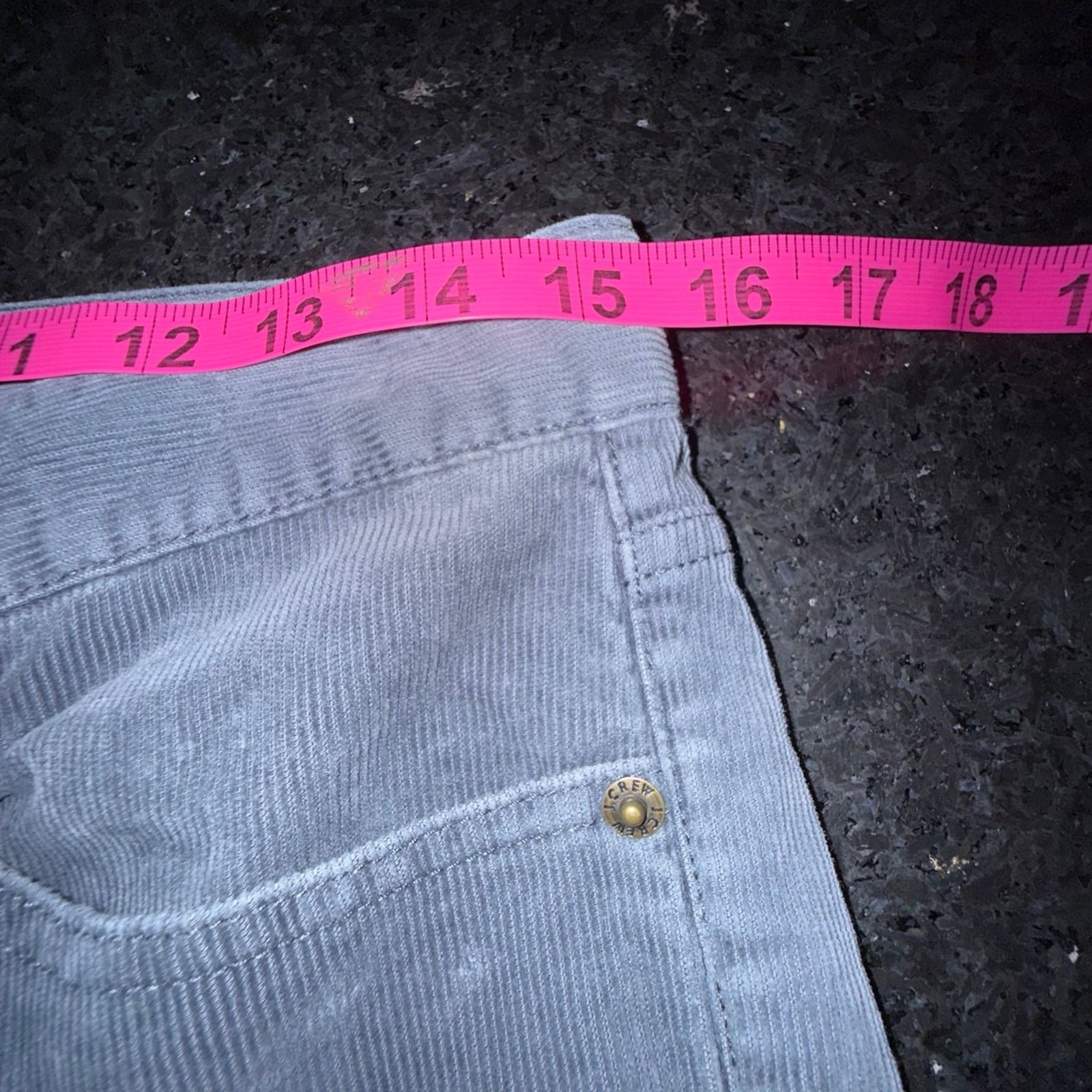 J.Crew J CREW GREY CORDUROY MID RISE STRAIGHT PANTS JEANS SZ 27 Size 27" / US 4 / IT 40 - 10 Thumbnail