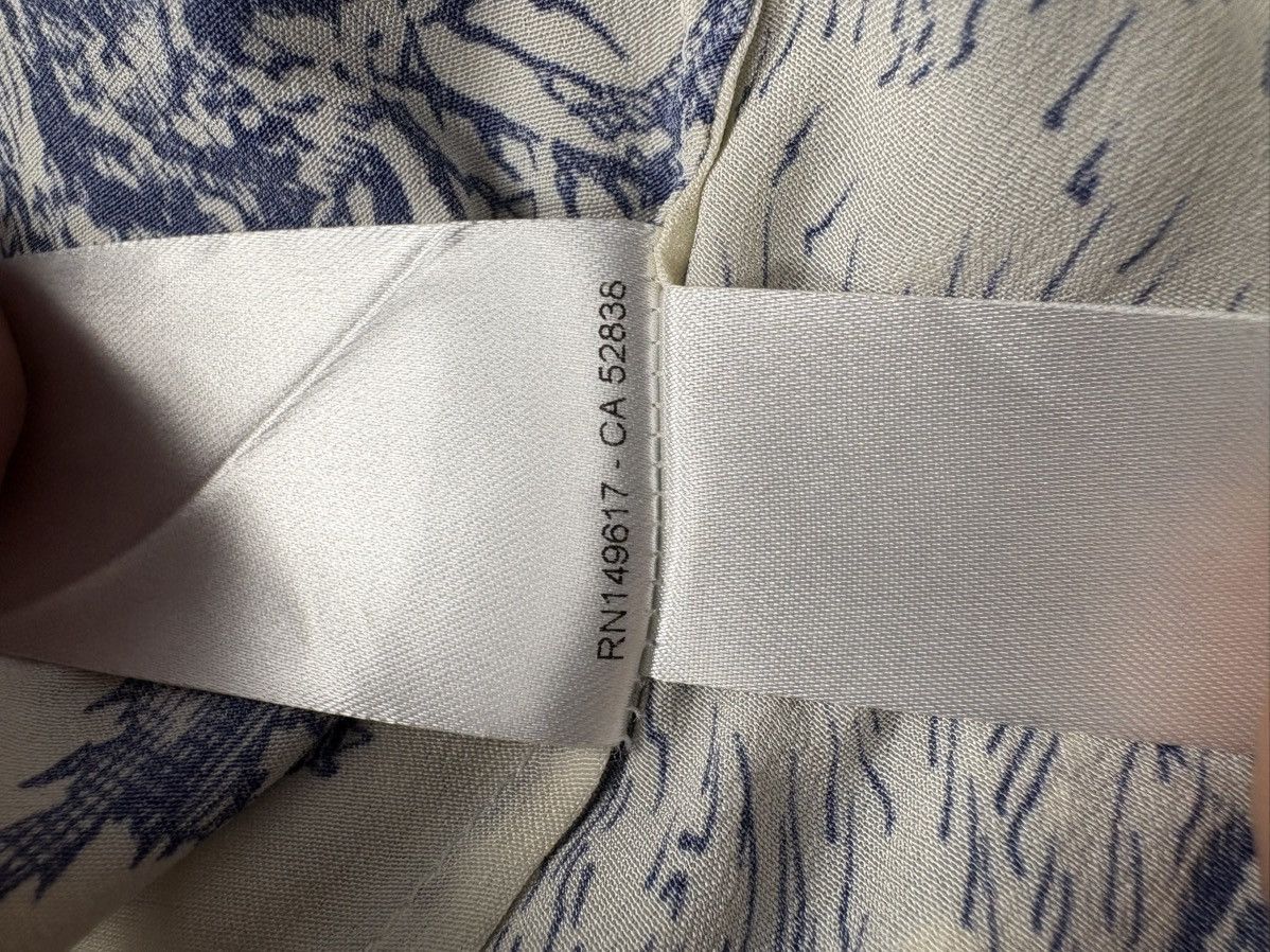 Chloe Arhival Chloé White & Blue Silk Toile Print Dress France 40 Size M / US 6-8 / IT 42-44 - 22 Thumbnail