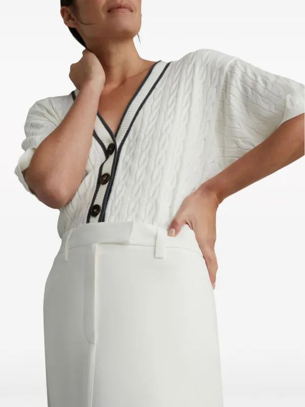 Brunello Cucinelli o1la1rc1a0425 Skirt in White Size 26" / US 2 / IT 38 - 5 Thumbnail