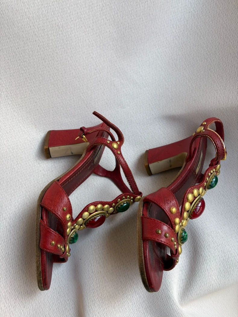 Vivienne Westwood Vivienne Westwood Colorful leather Baroque Byzantine jewel Size US 12 / IT 42 - 4 Thumbnail