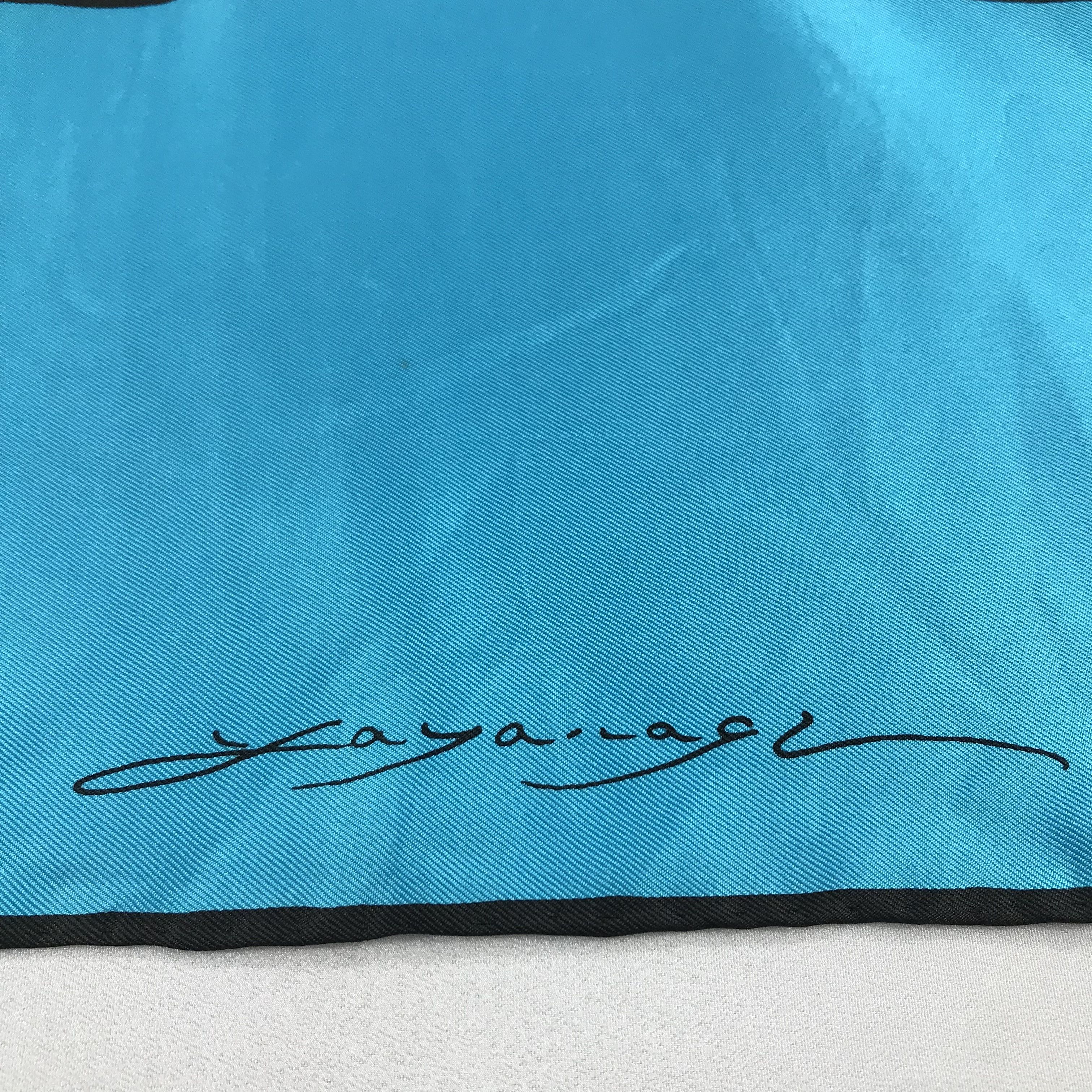 Japanese Brand Kayanagi Abstract Design Silk Scarf M195 Size ONE SIZE - 3 Thumbnail