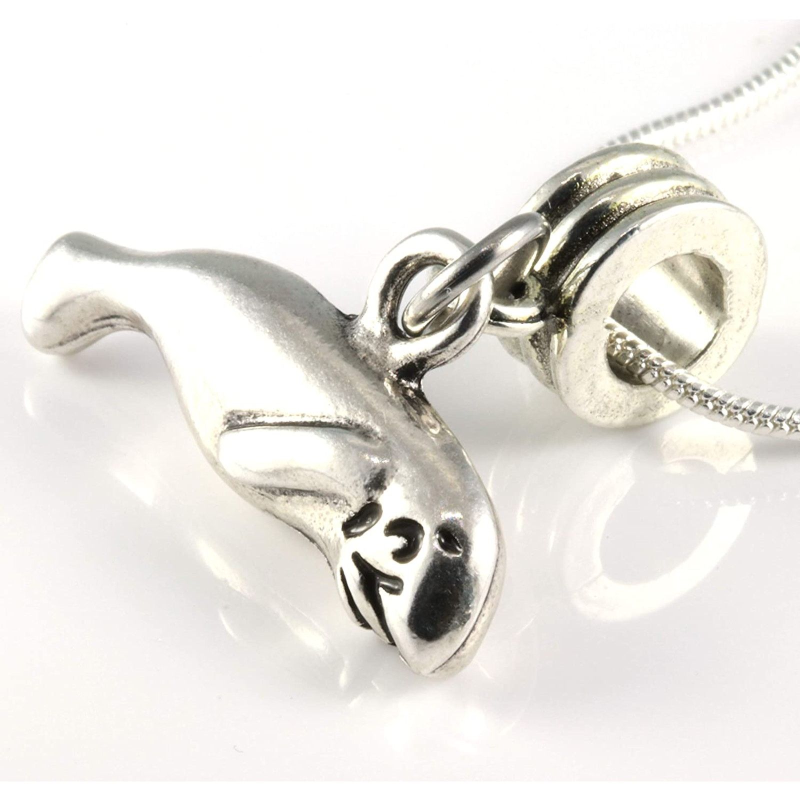 & Other Stories Manatee Charm Snake Chain Necklace - Ocean Sea Creature Size ONE SIZE - 7 Thumbnail
