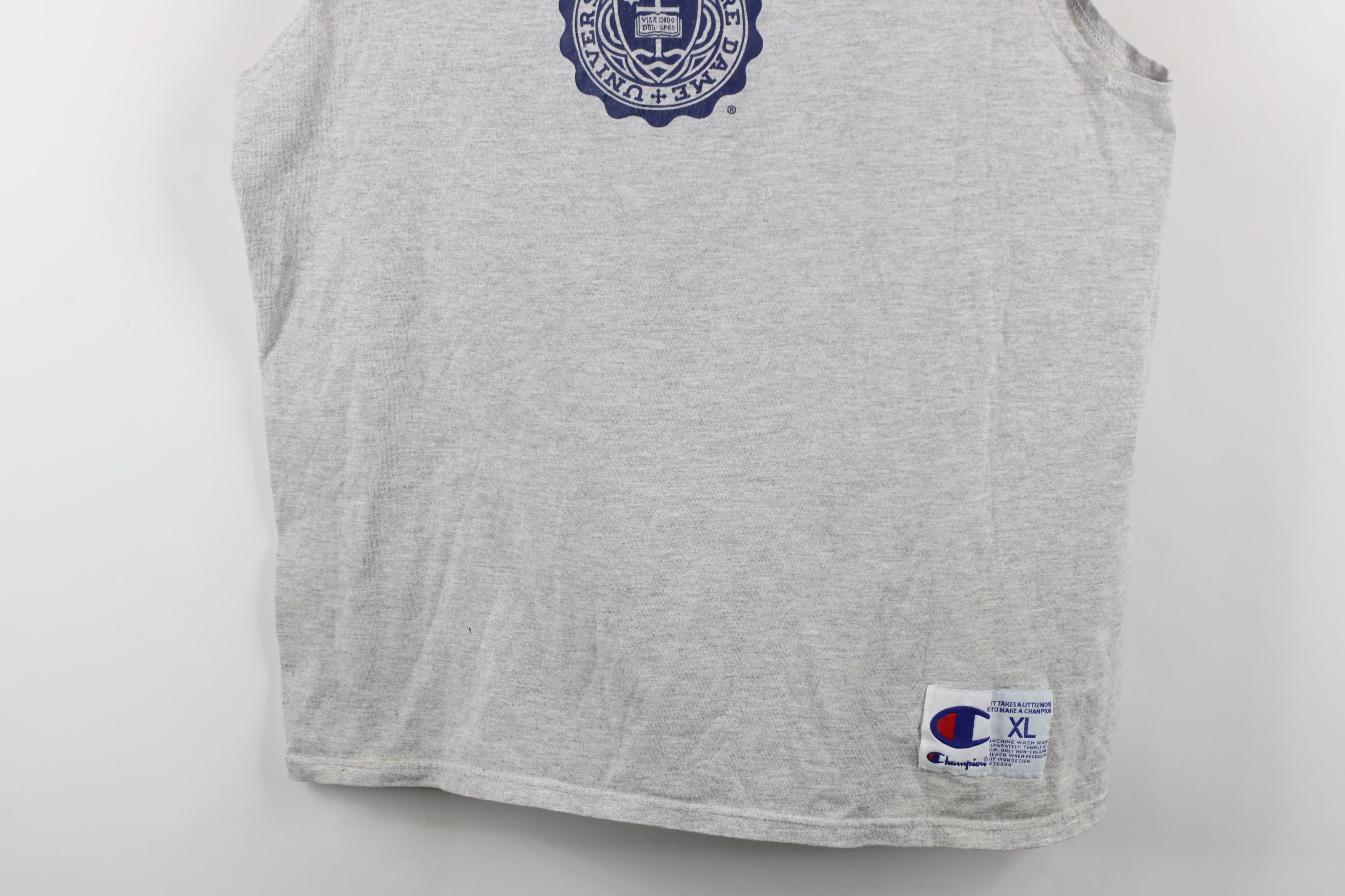 Champion × Vintage Vintage 90s Champion University Football Sleeveless T-Shirt Size US XL / EU 56 / 4 - 3 Thumbnail