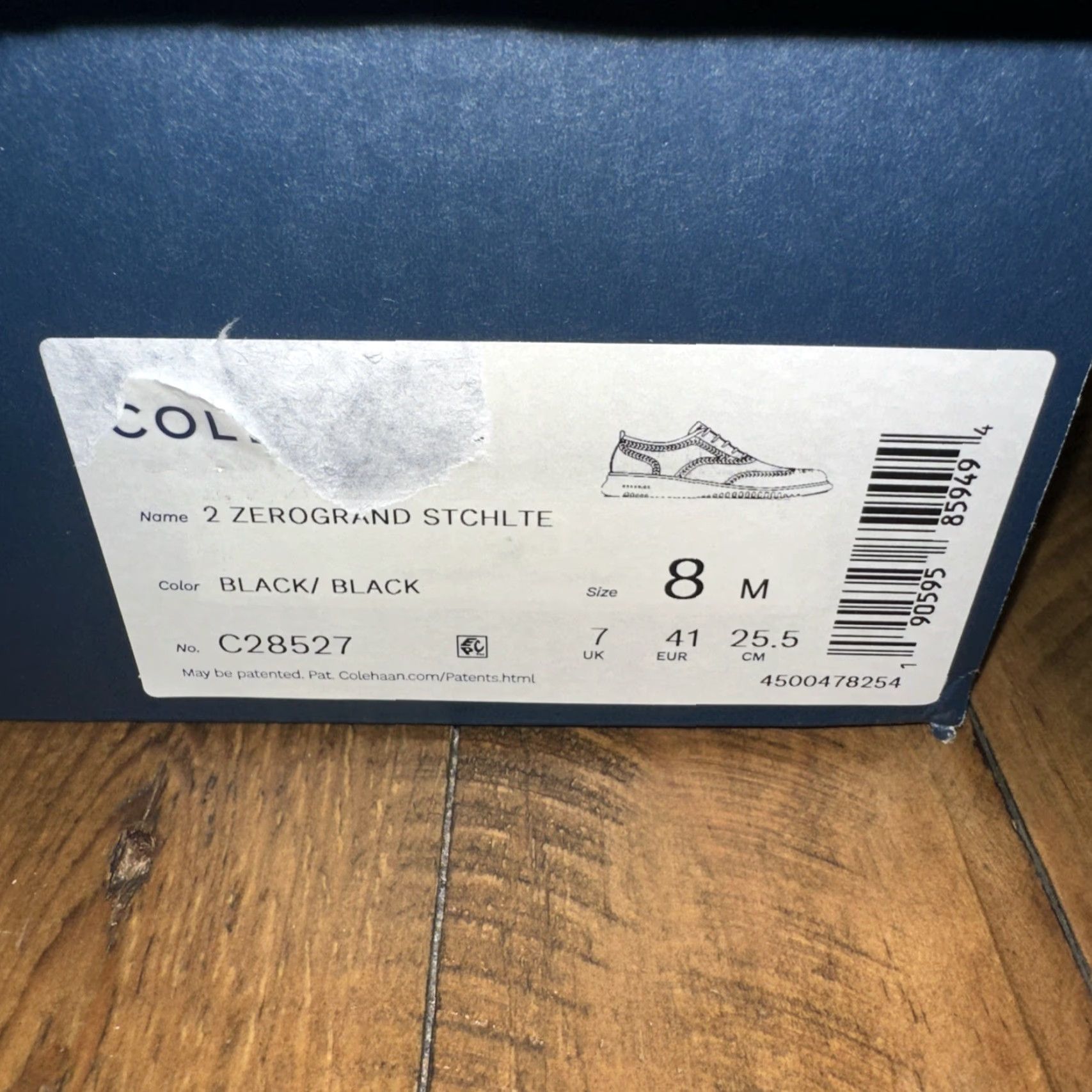 Cole Haan Cole Haan 2.Zerogrand Men 8 M Triple Black Stitchlite Wingtip Oxfords New w/ Box Size US 8 / EU 41 - 5 Thumbnail