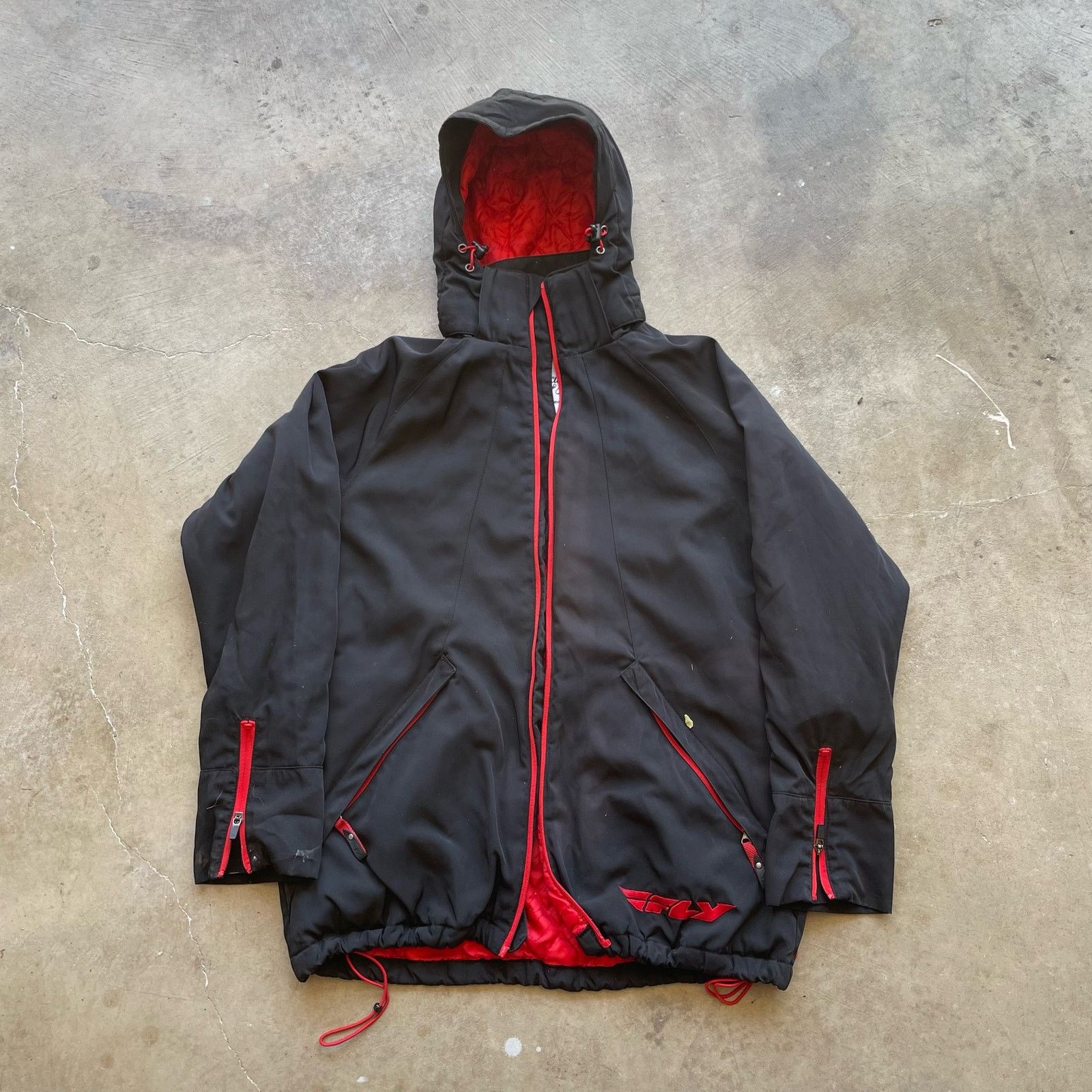 Vintage VINTAGE FLY RACING HOODED JACKET SIZE MEDIUM RED COAT Size US M / EU 48-50 / 2 - 1 Thumbnail