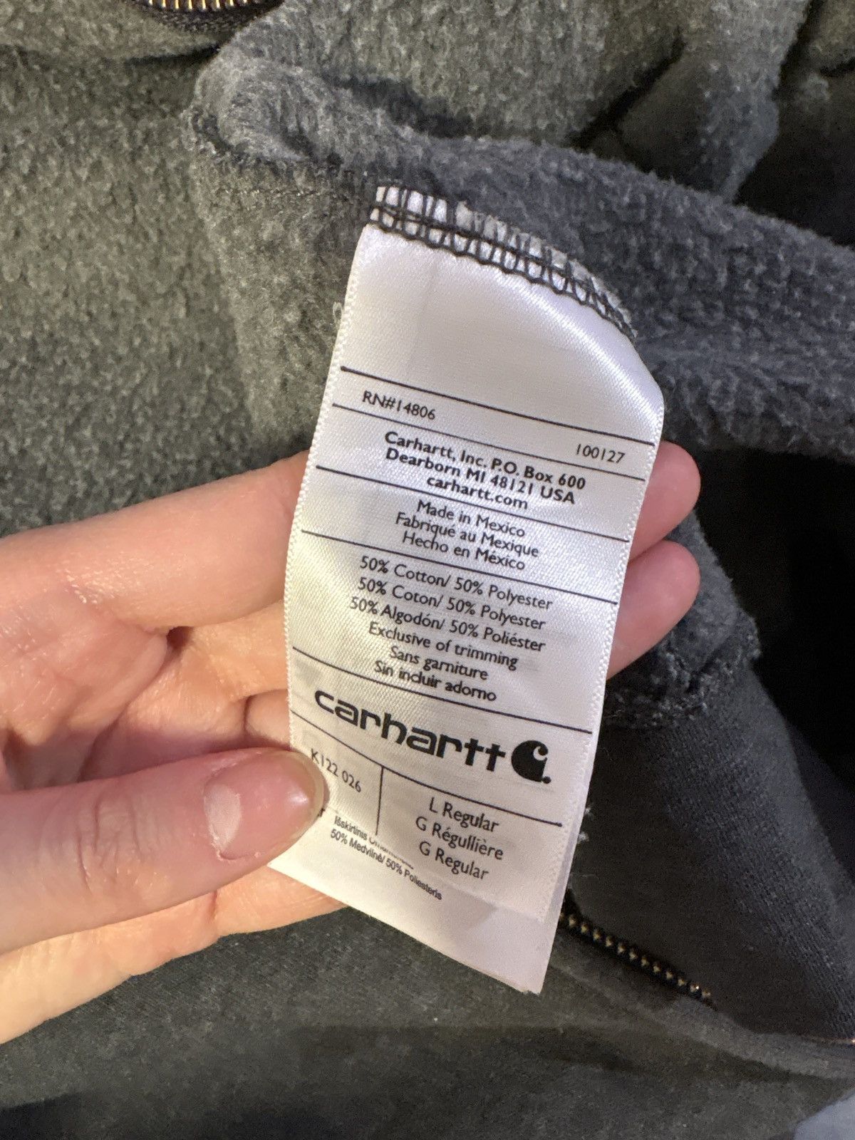 Carhartt Grey Carhartt Zip Hoodie Size US L / EU 52-54 / 3 - 4 Thumbnail