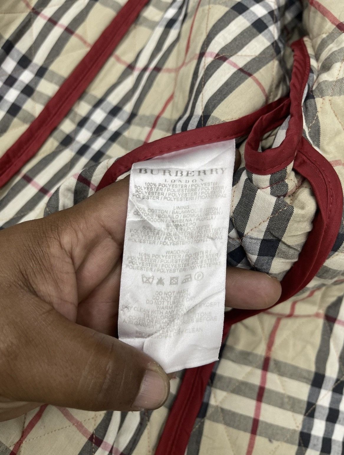 Burberry RARE💥BURBERRY RED QUILTED JACKET Size M / US 6-8 / IT 42-44 - 15 Thumbnail