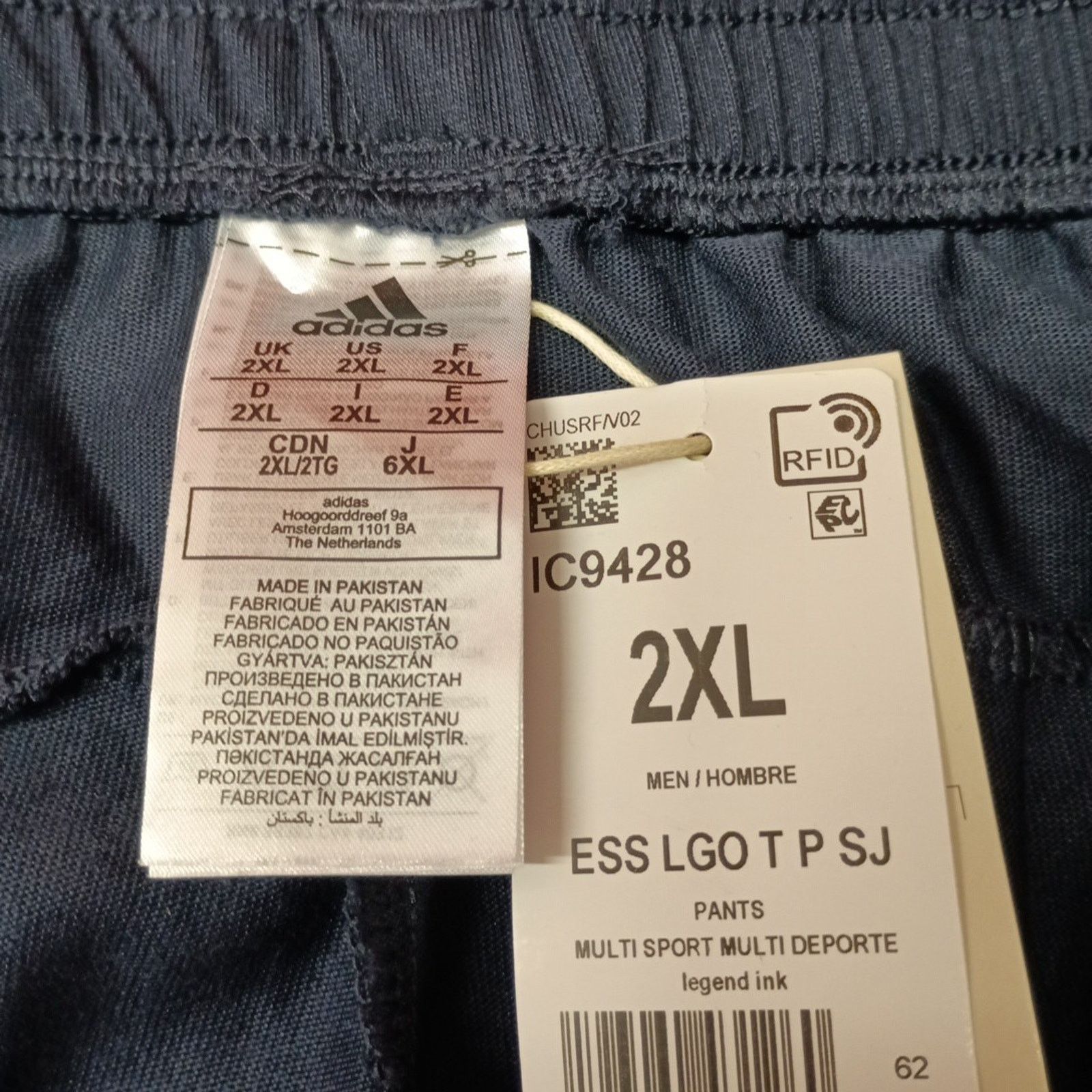 Adidas Adidas Men's Blue Joggers Size 2XL Jersey Tapered Pants Size US 38 / EU 54 - 6 Thumbnail