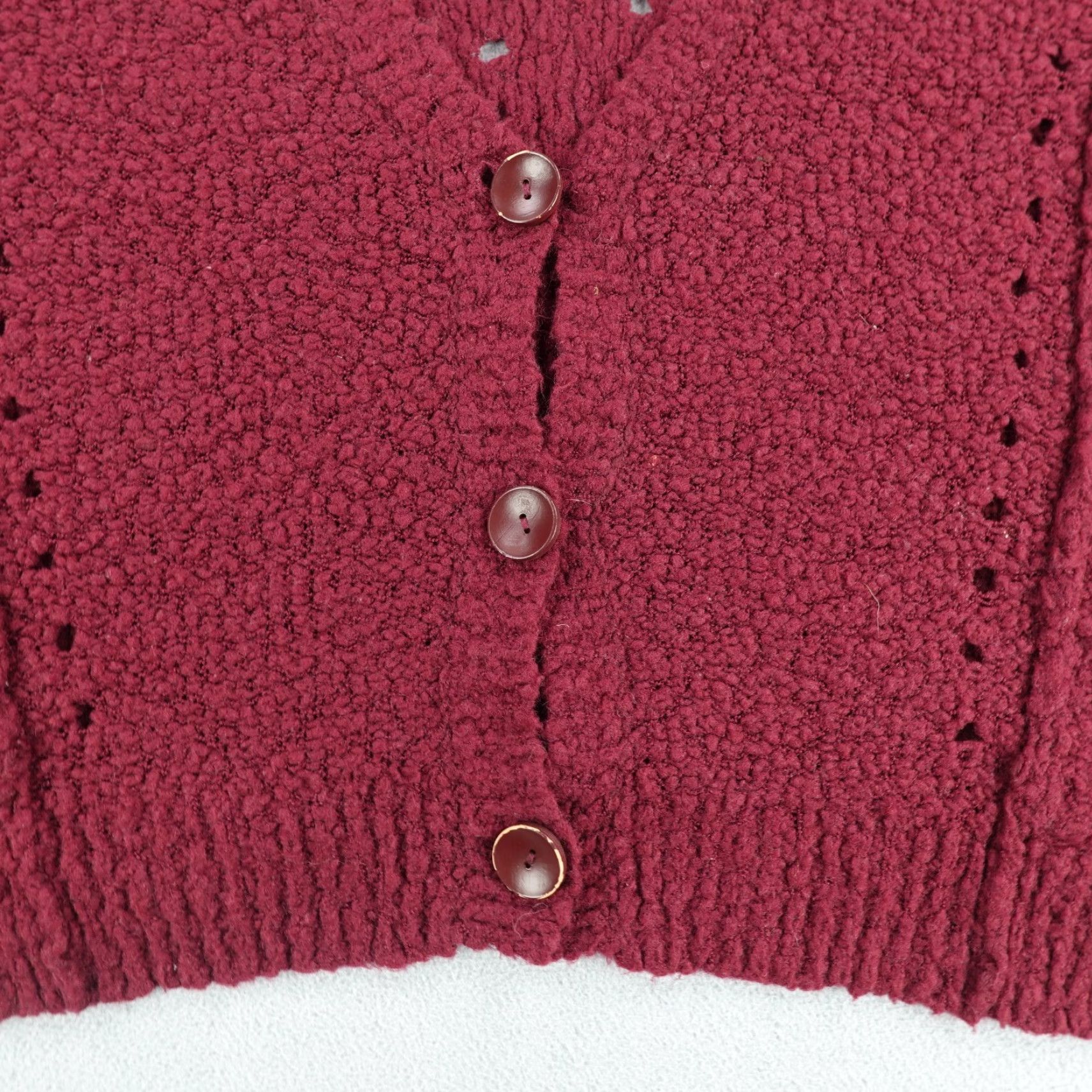 Free People VINTAGE Free People Women Sweater Cardigan Long Sleeve Casual Bohemian Oversized Red Small Size S / US 4 / IT 40 - 3 Thumbnail