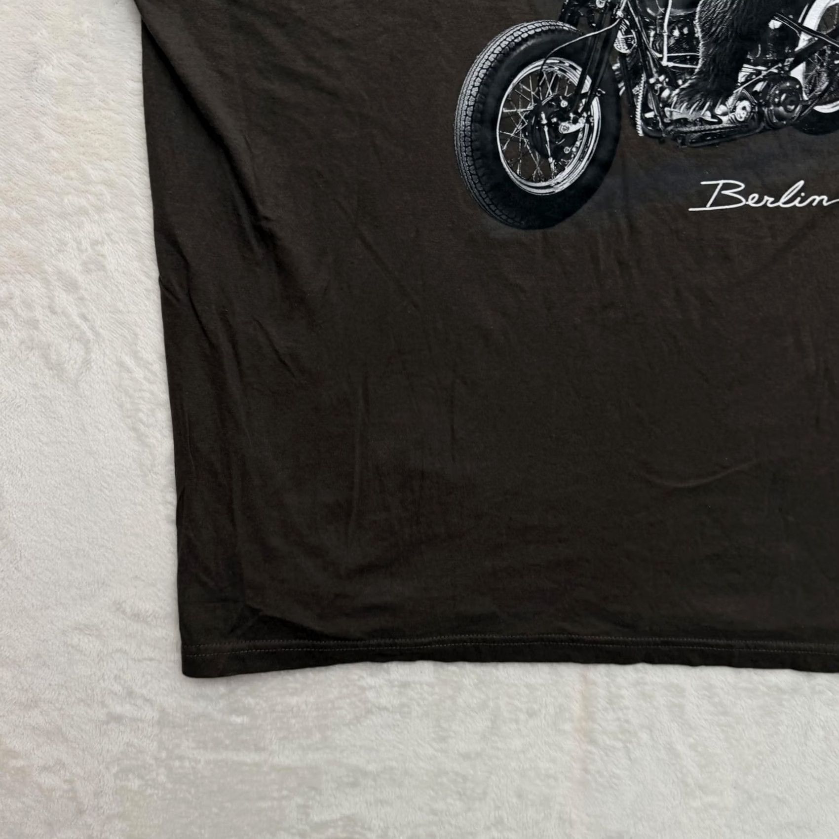 Vintage Safon Shirt Mens 2XL Brown Berlin Bear Motorcycle Graphic T-Shirt Tee Streetwear Size US XXL / EU 58 / 5 - 7 Thumbnail